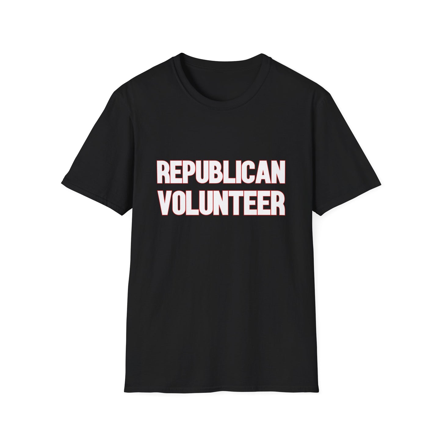 Republican Volunteer Unisex Tshirt (White/Red Logo) - Sweet Baby Jeez Teez