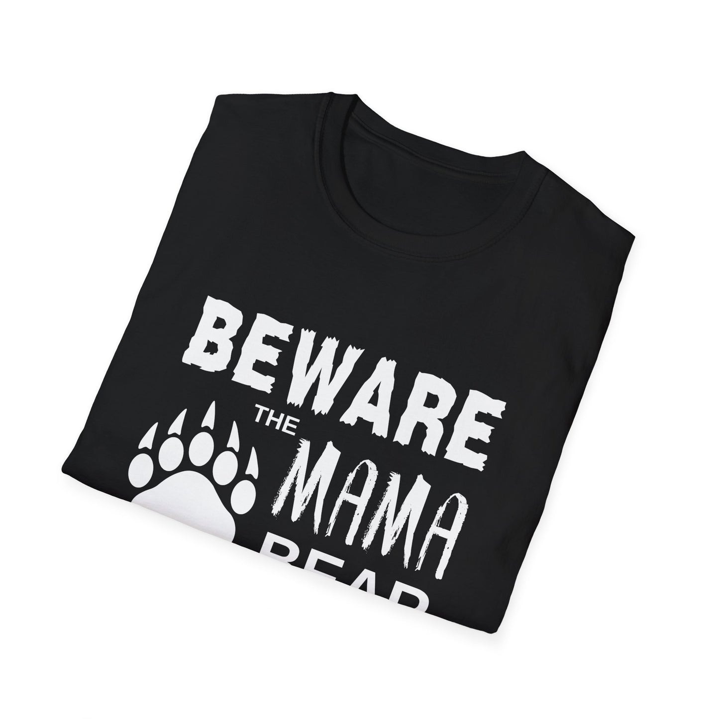 Mama Bear Women's Relaxed/Plus Tshirt (White Logo) - Sweet Baby Jeez Teez
