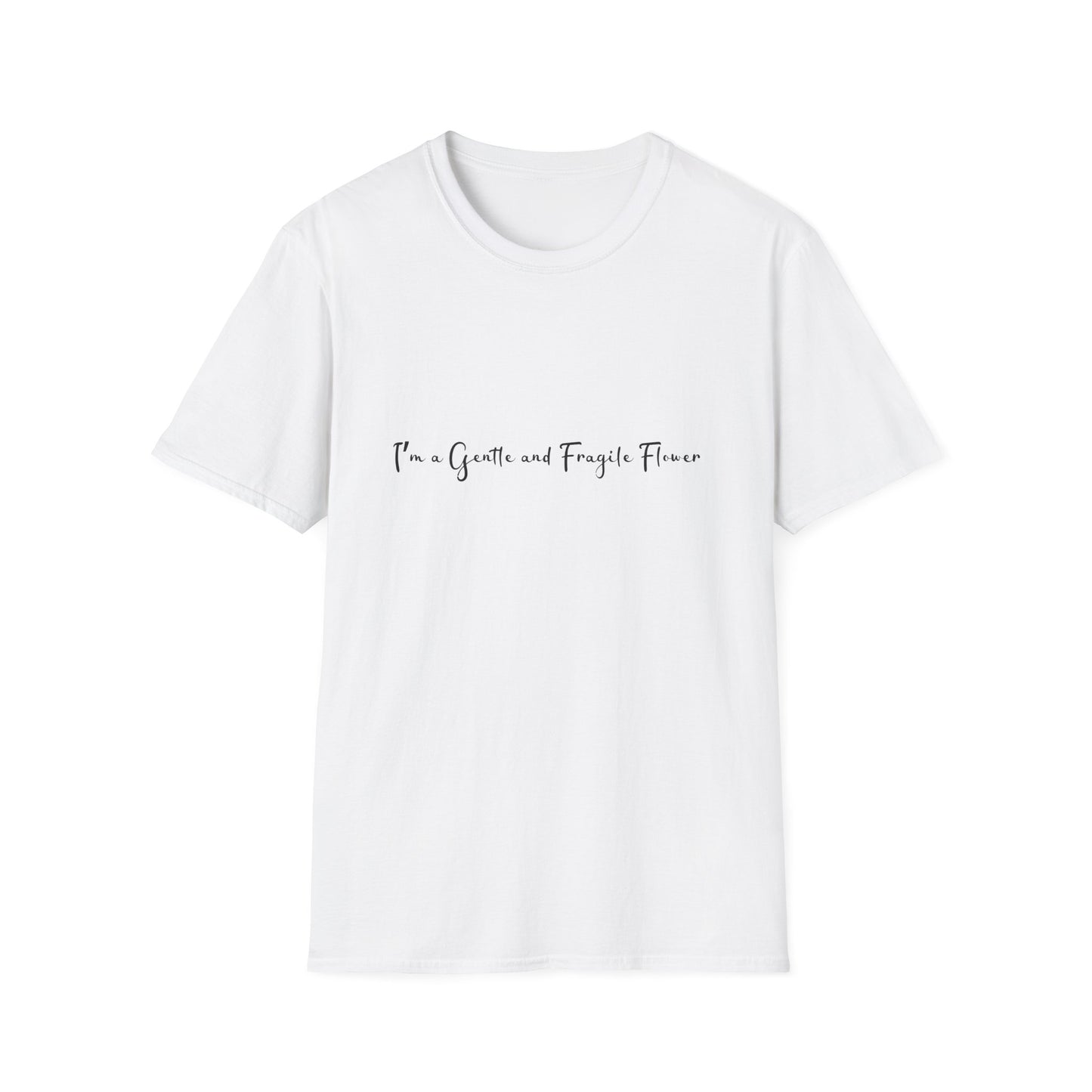 Fragile Flower Womens Relaxed/Plus Tshirt (FP Black Logo)