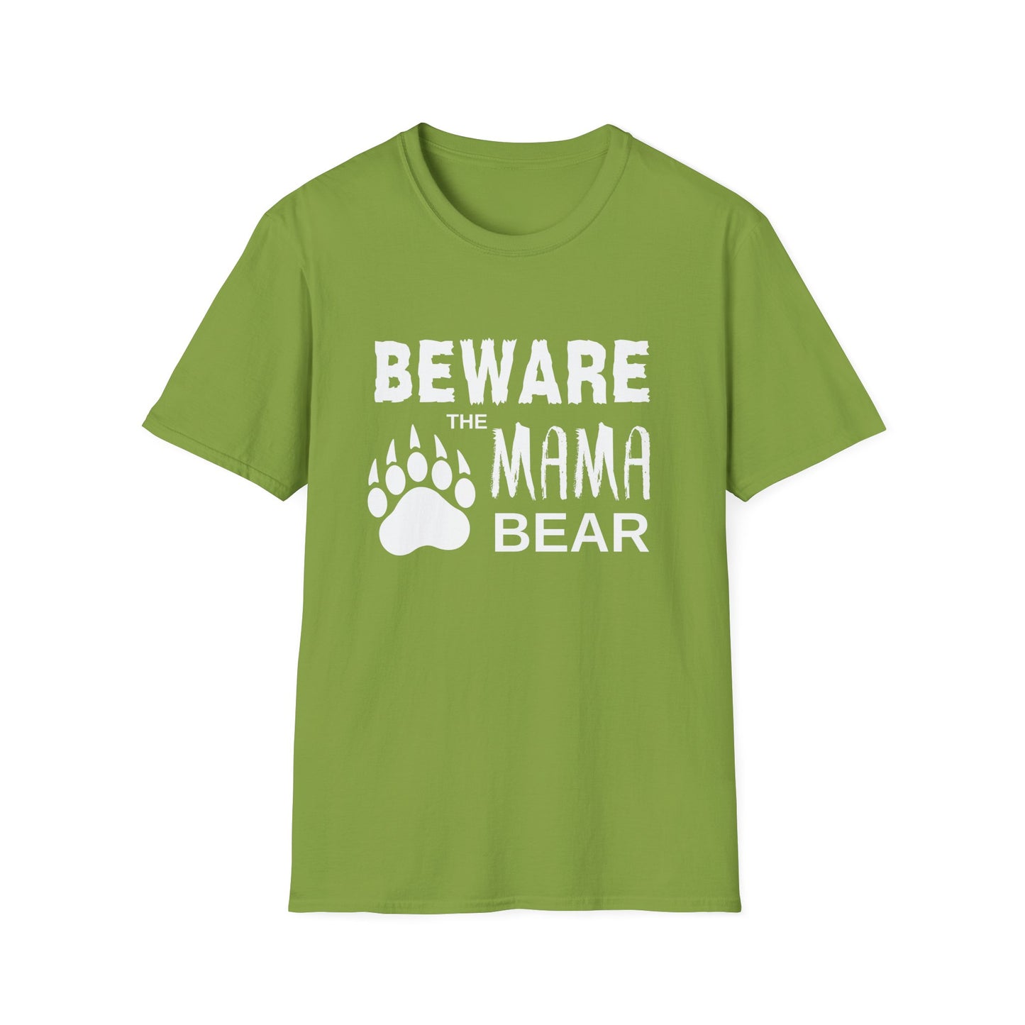 Mama Bear Women's Relaxed/Plus Tshirt (White Logo) - Sweet Baby Jeez Teez