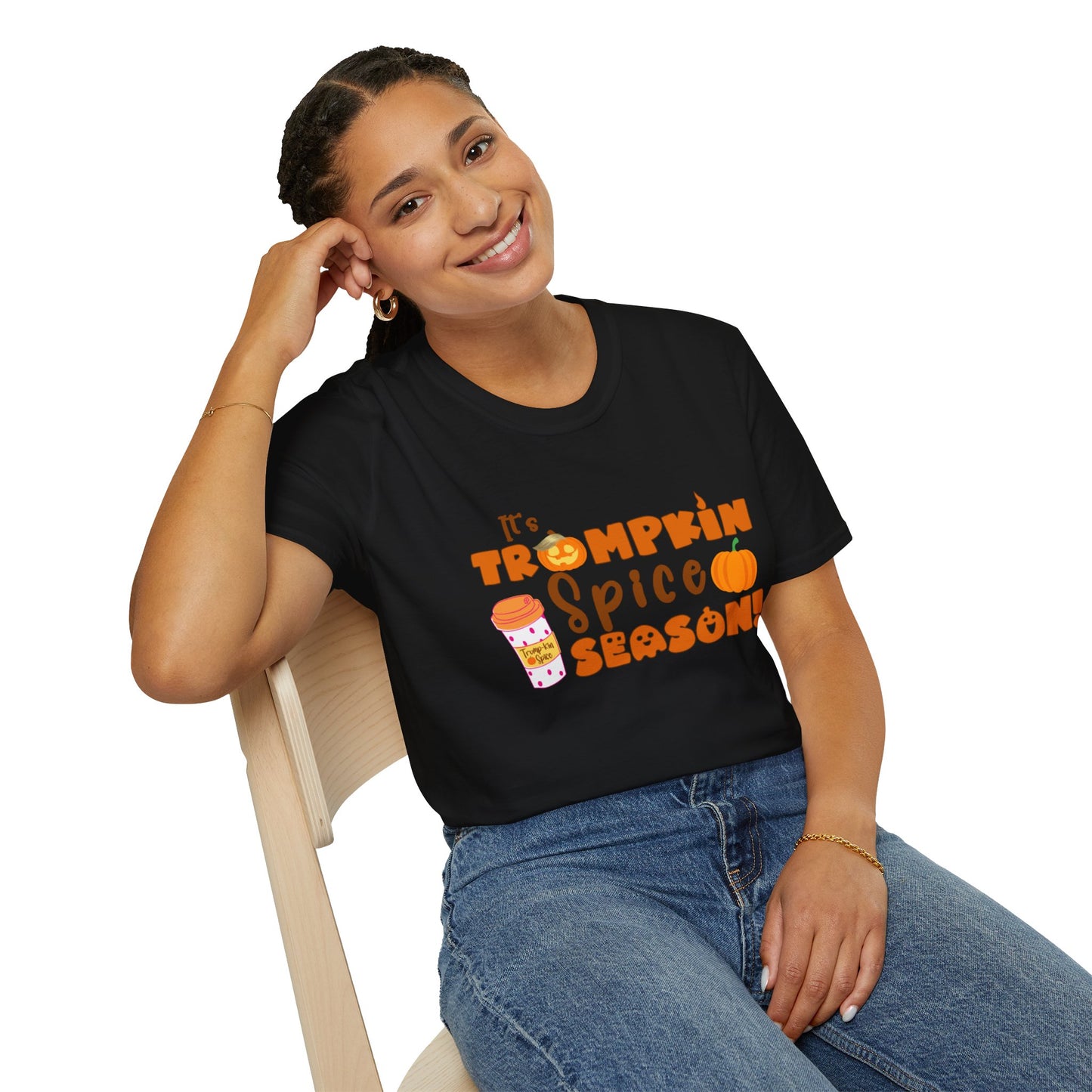 TRUMPkin Spice Ladies T-shirt (Fall Logo) - Sweet Baby Jeez Teez