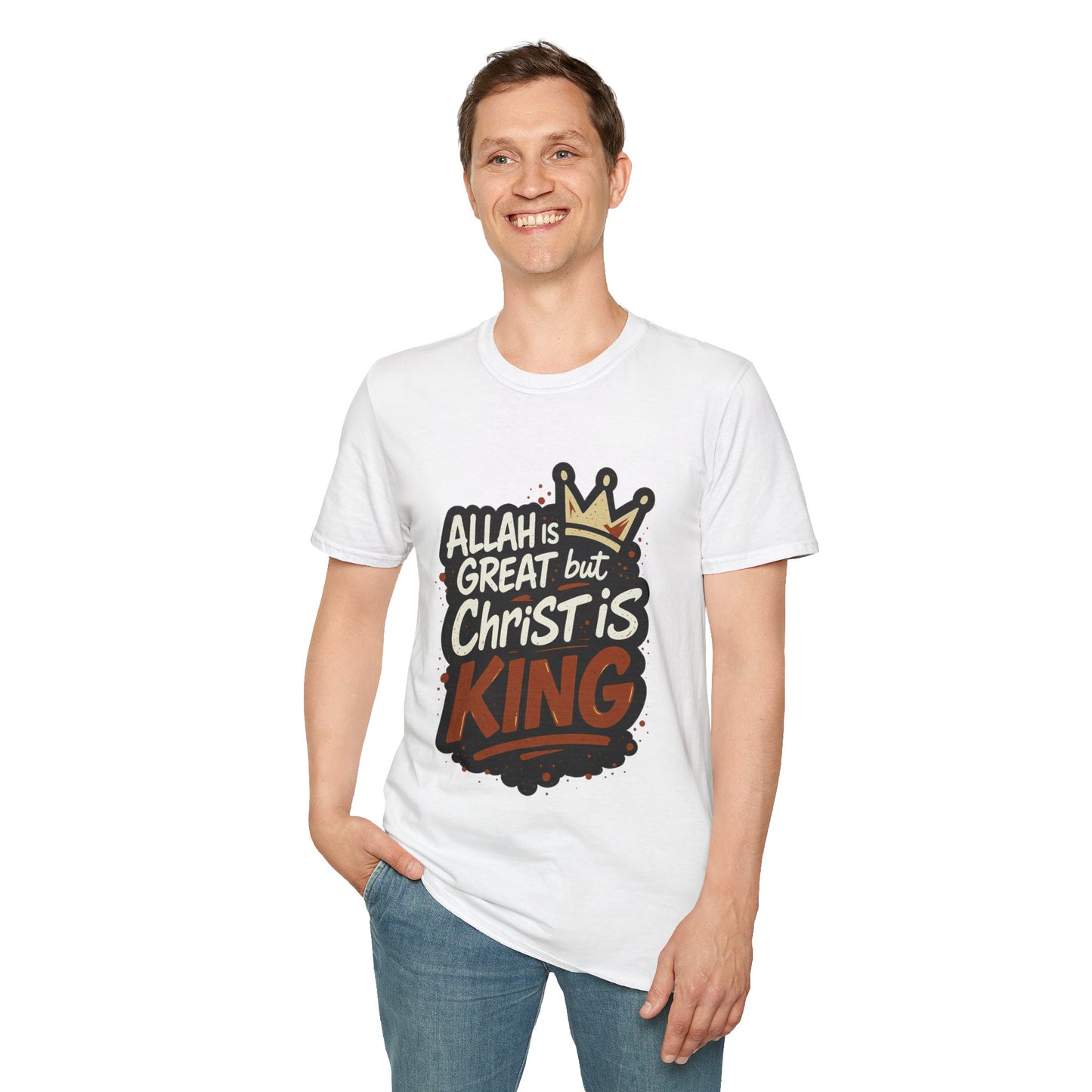 Christ is King Unisex Softstyle Tshirt (Great 2 Logo)