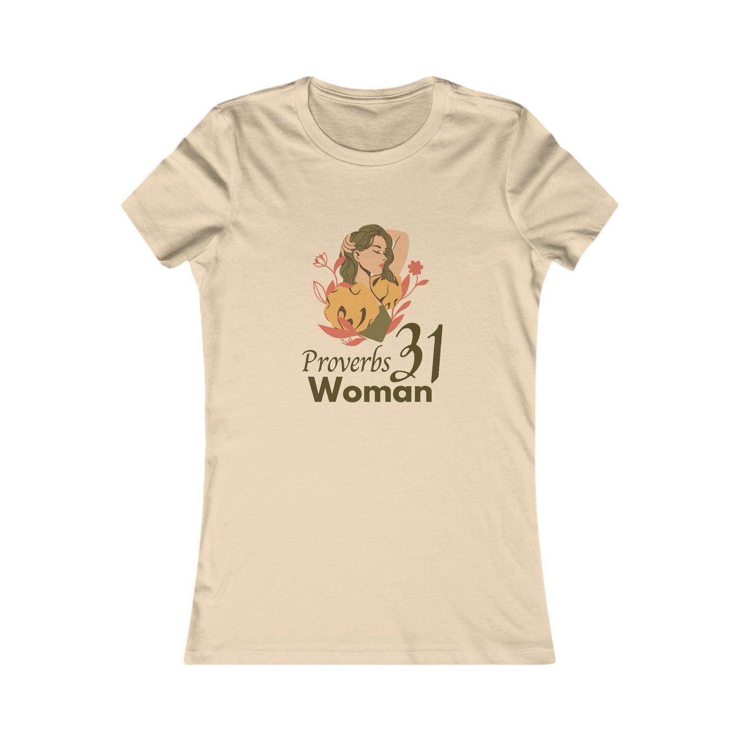 Proverbs 31 Portrait Women's Fitted Tshirt (Fall Colors Logo) - Sweet Baby Jeez Teez
