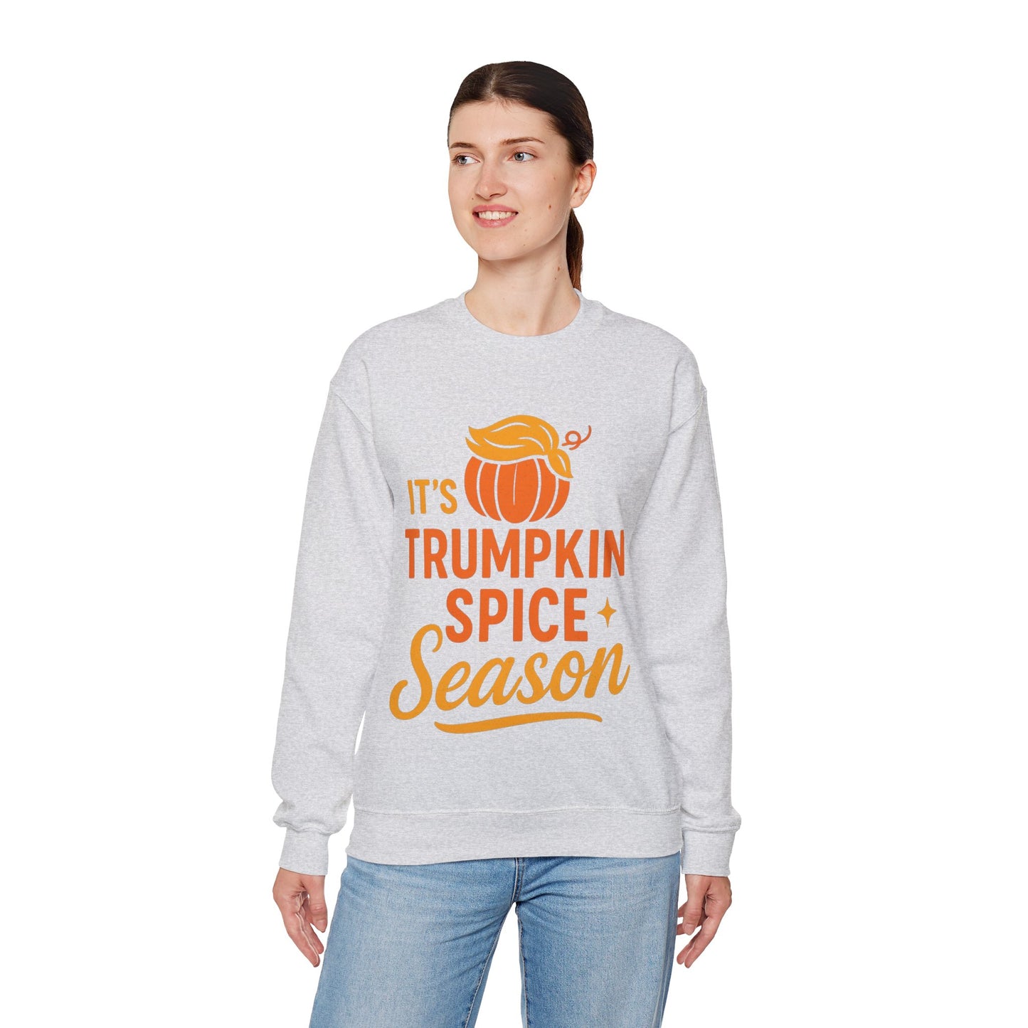 TRUMP-kin Spice Unisex Cozy Sweatshirt (Pumpkin Logo)
