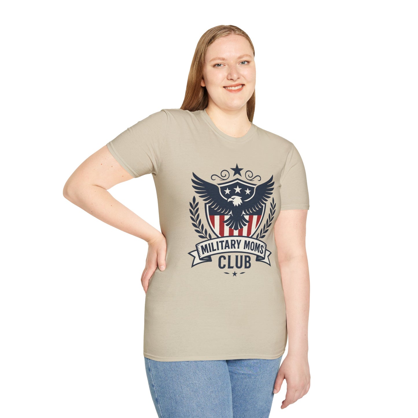 Military Moms Club Women's Relaxed Tshirt (Crest Logo) - Sweet Baby Jeez Teez