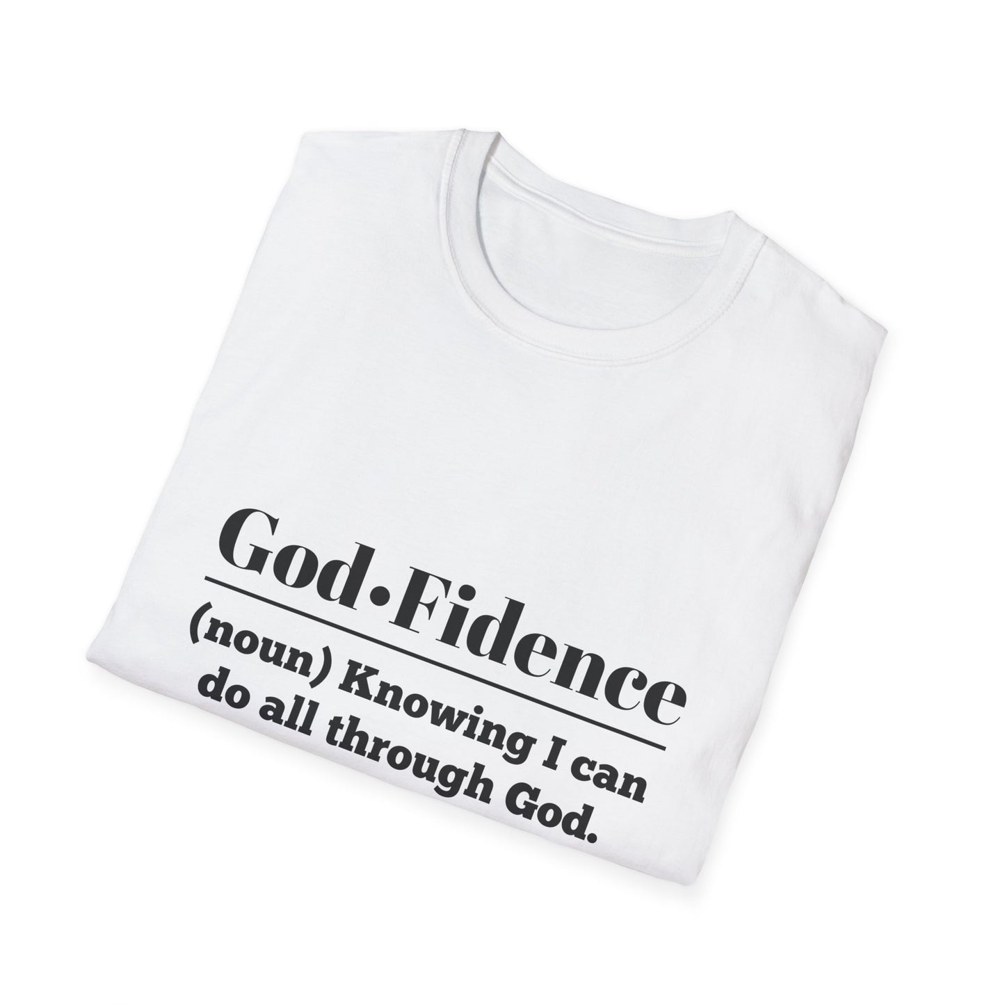 God-Fidence Men's Tshirt (Black Logo) - Sweet Baby Jeez Teez