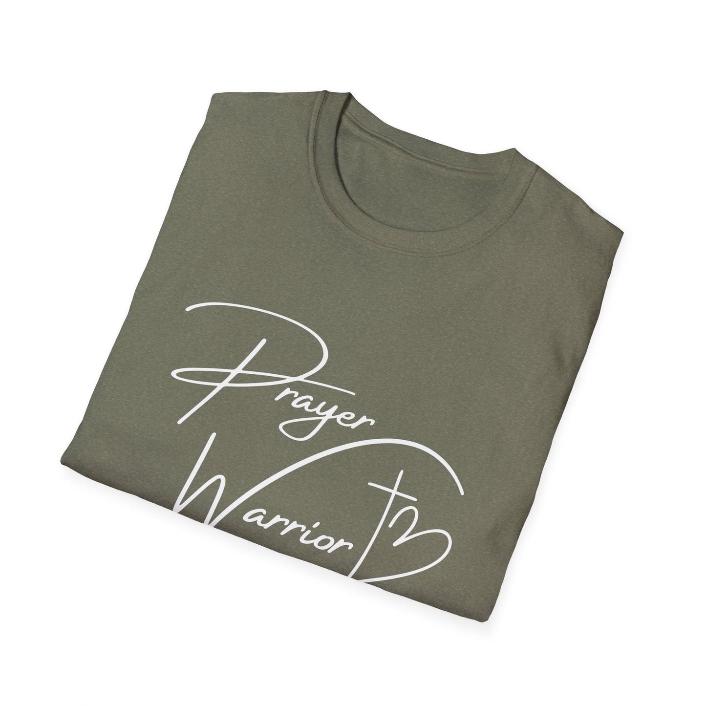 Prayer Warrior Cross Heart Women's Relaxed/Plus Tshirt (White Logo) - Sweet Baby Jeez Teez
