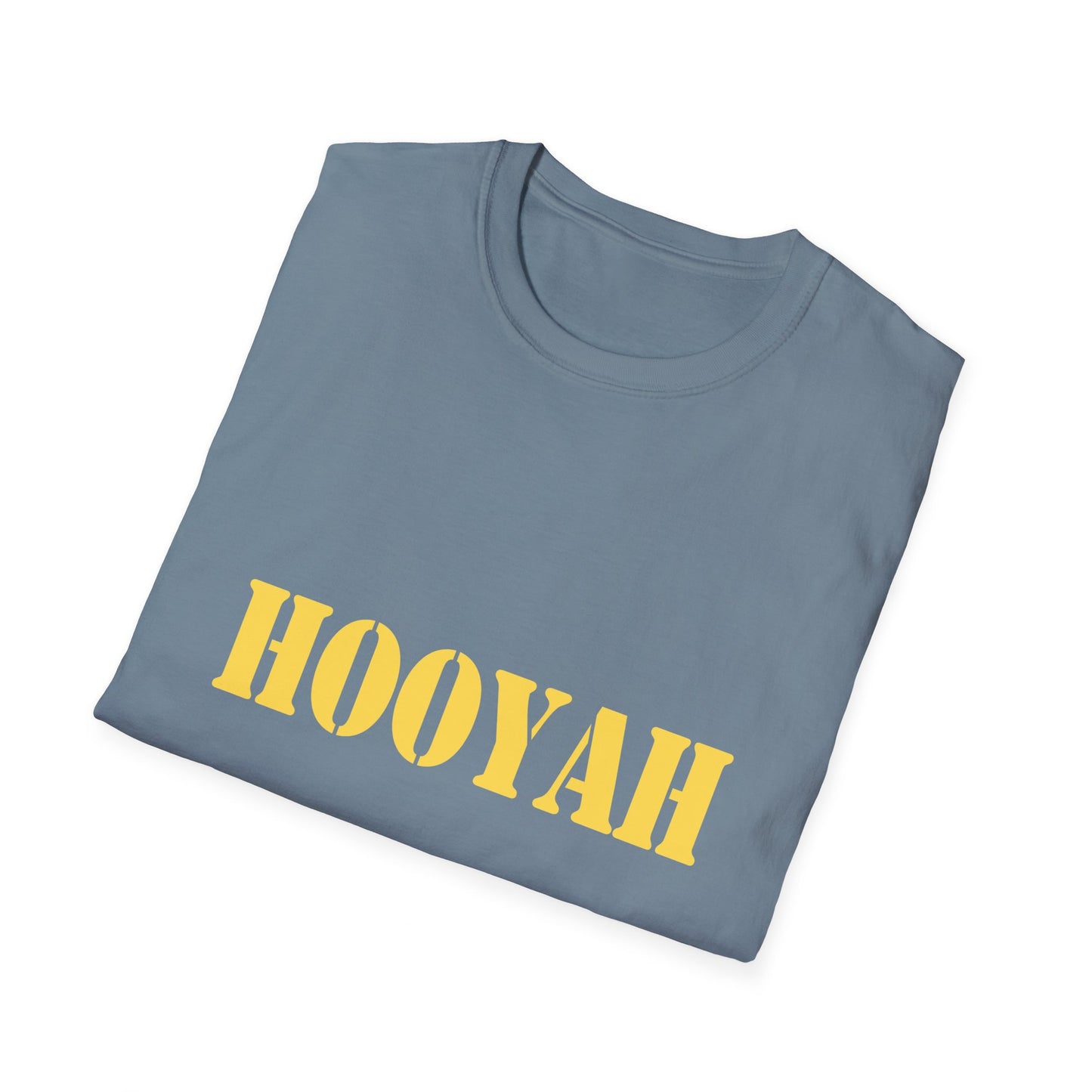 HOOYAH (Navy) Unisex Tshirt (MM Gold Logo) - Sweet Baby Jeez Teez