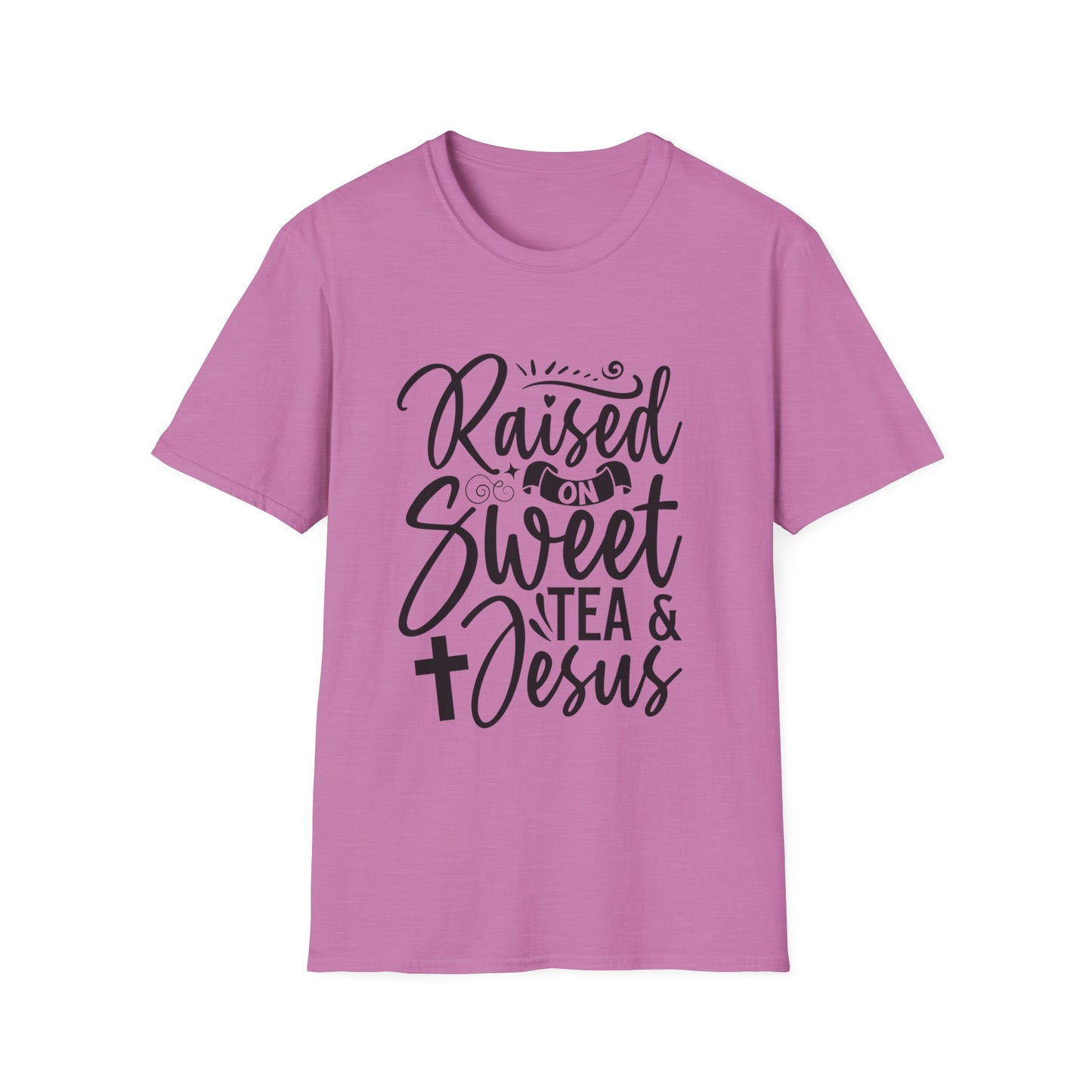 Sweet Tea and Jesus Women's Relaxed/Plus Tshirt (Black Logo) - Sweet Baby Jeez Teez