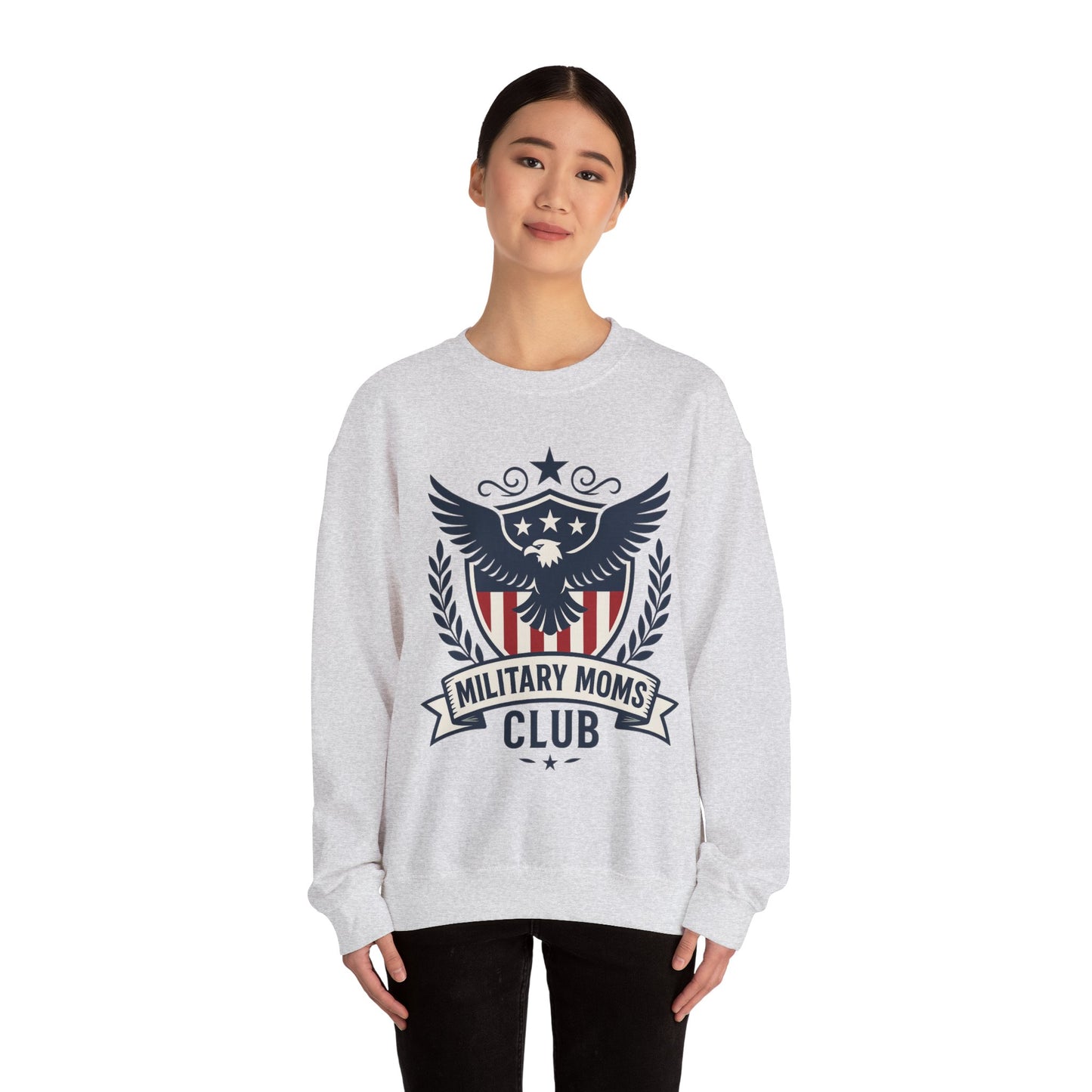 Military Moms Club Relaxed Crewneck Sweatshirt - Sweet Baby Jeez Teez
