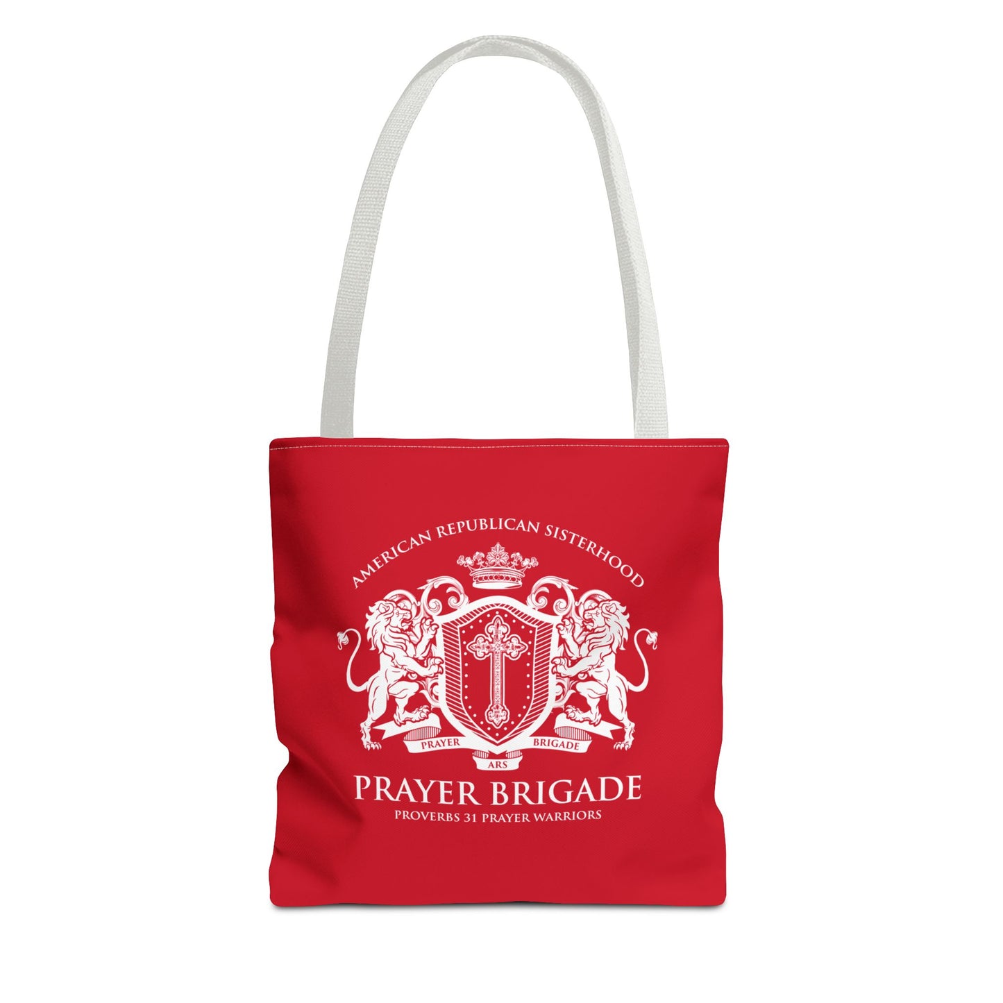 ARS Prayer Brigade Tote Bag (Dark Red with White Logo)