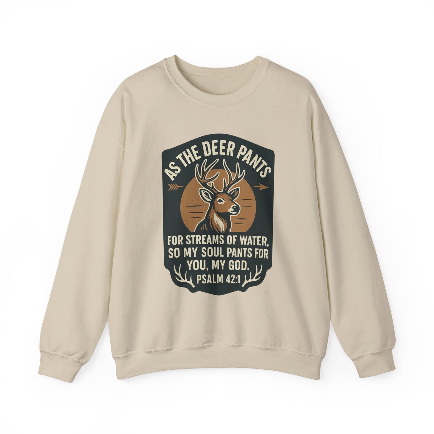 Psalm 42:1 "As the Deer" Bible Verse Cozy Sweatshirt