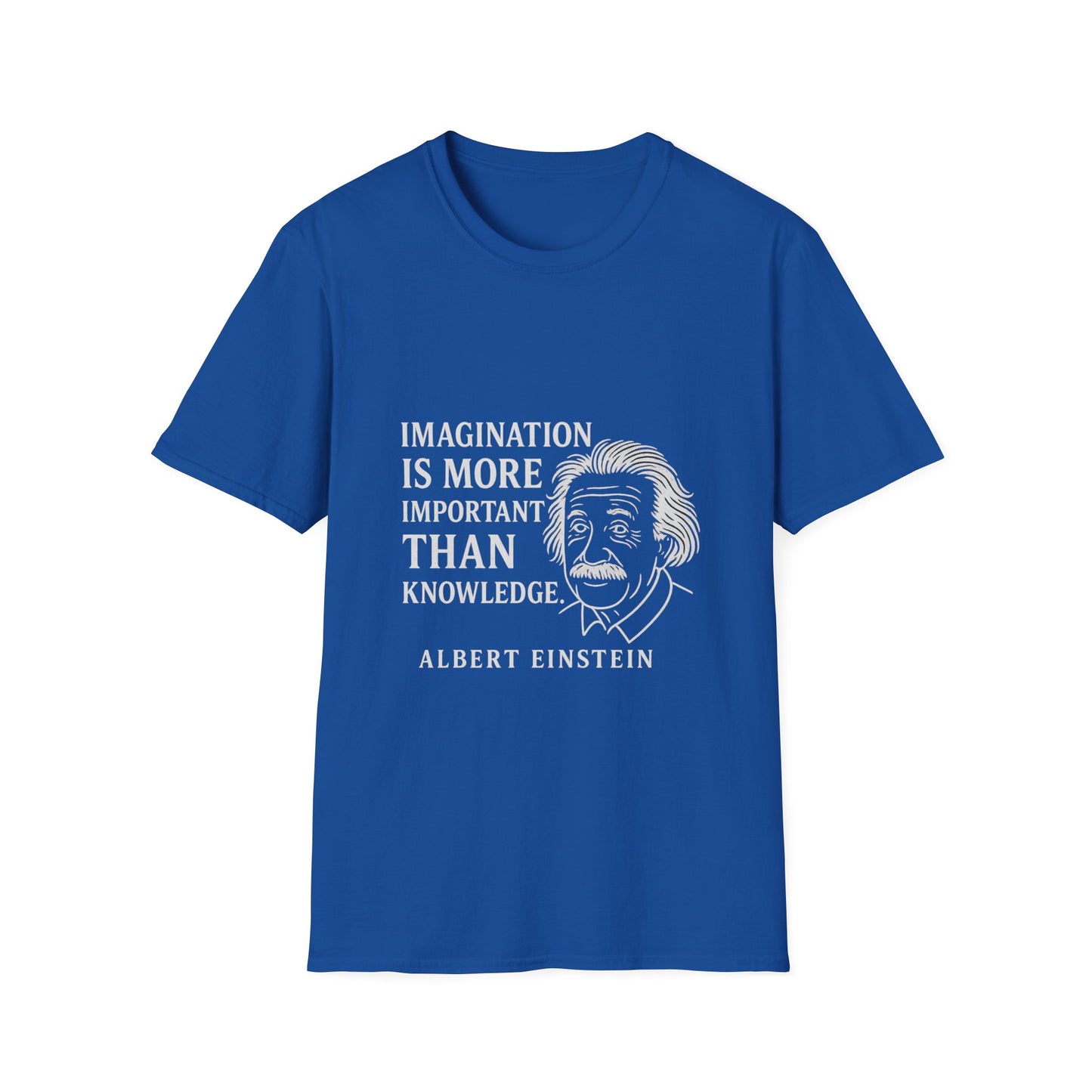 "Imagination" Einstein Quote Unisex Softstyle T-Shirt (IW Logo)