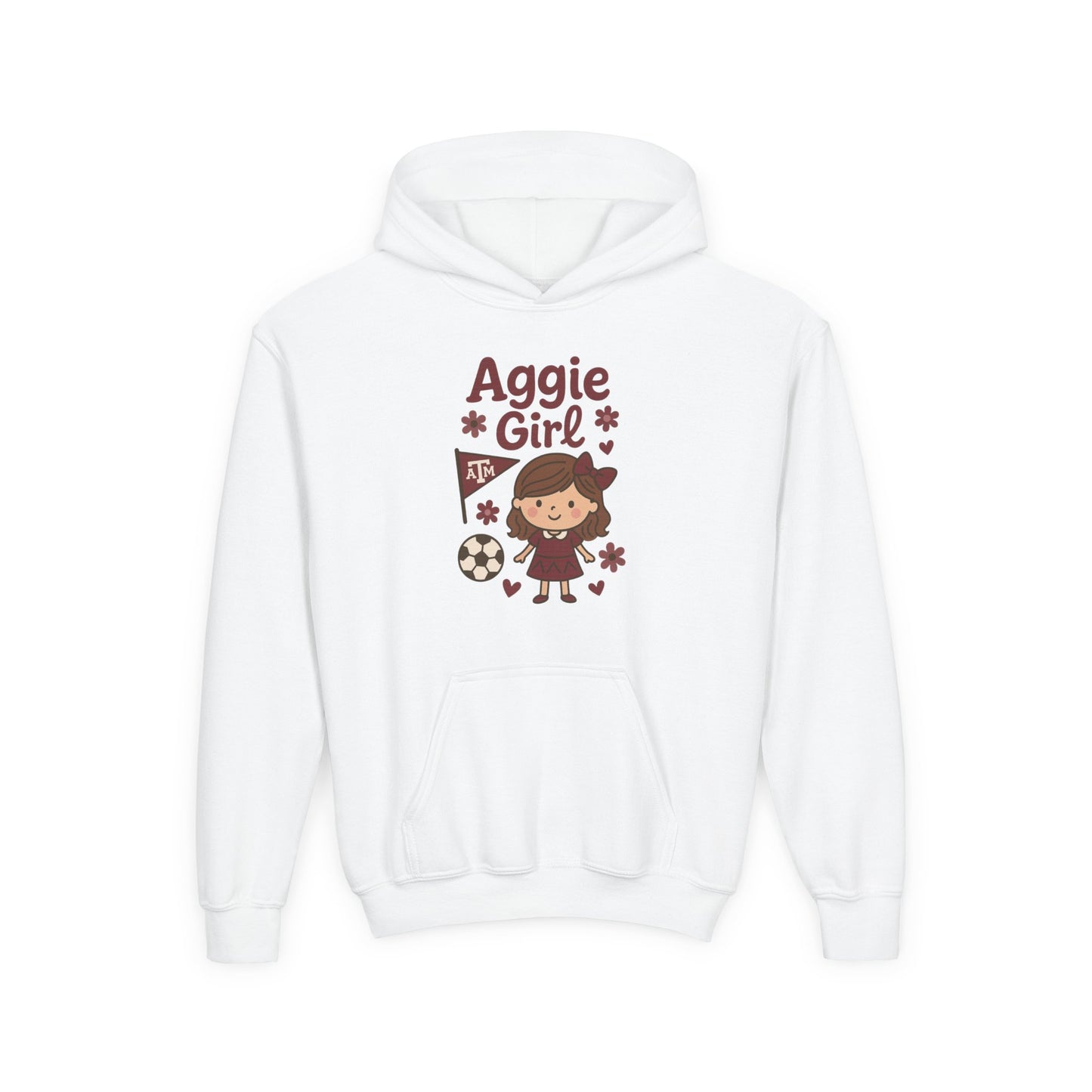"Aggie Girl" Texas A&M Girls Hooded Sweatshirt - Sweet Baby Jeez Teez