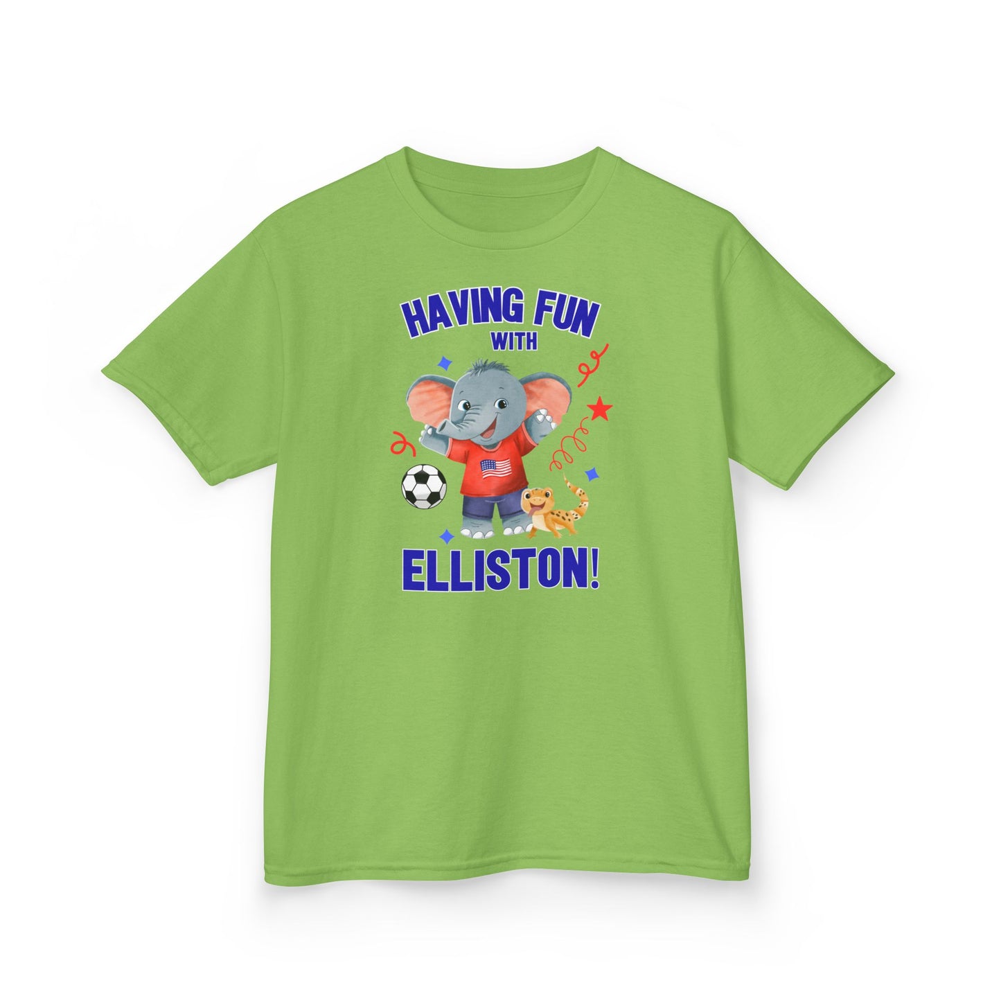 Elliston the Elephant (TM) Having fun with Elliston Kids Tshirt - Sweet Baby Jeez Teez