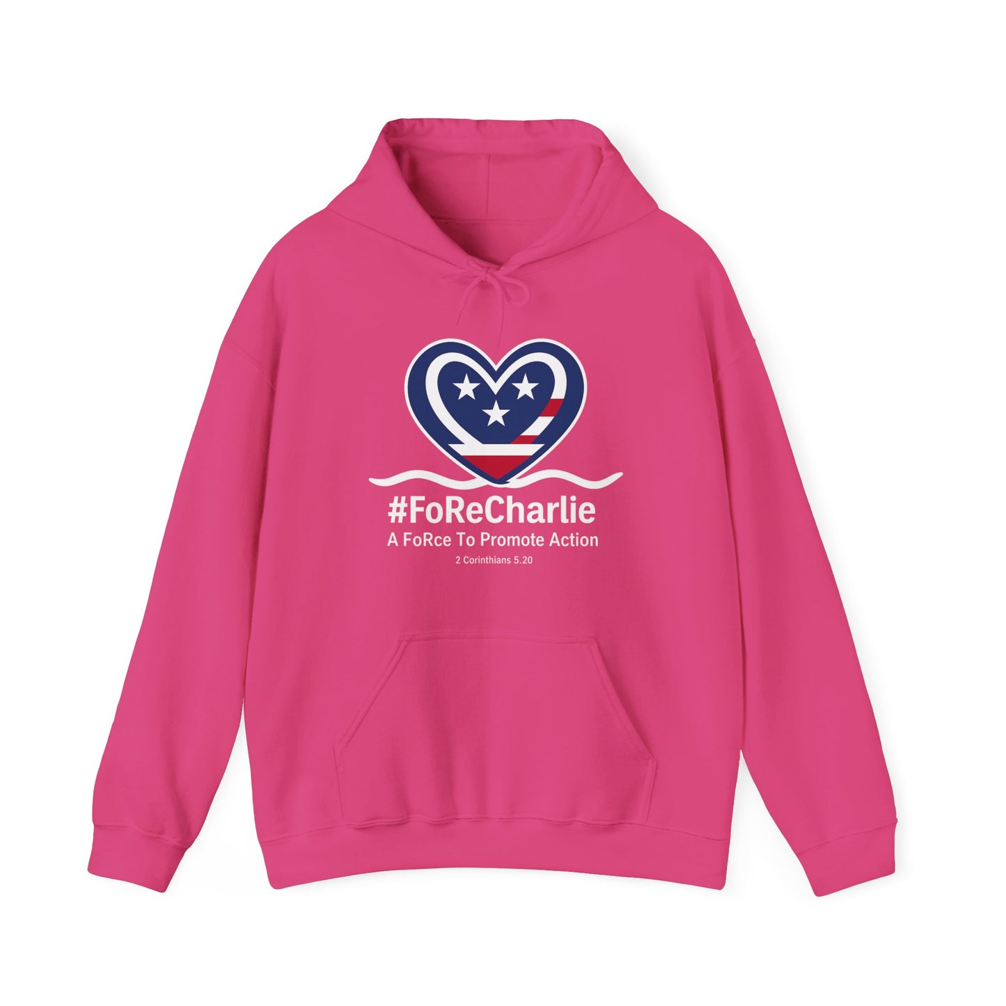 "FoRe Charlie" Ambassador Pageant Memorial Unisex Hoodie for Charlie (White Heart Logo)