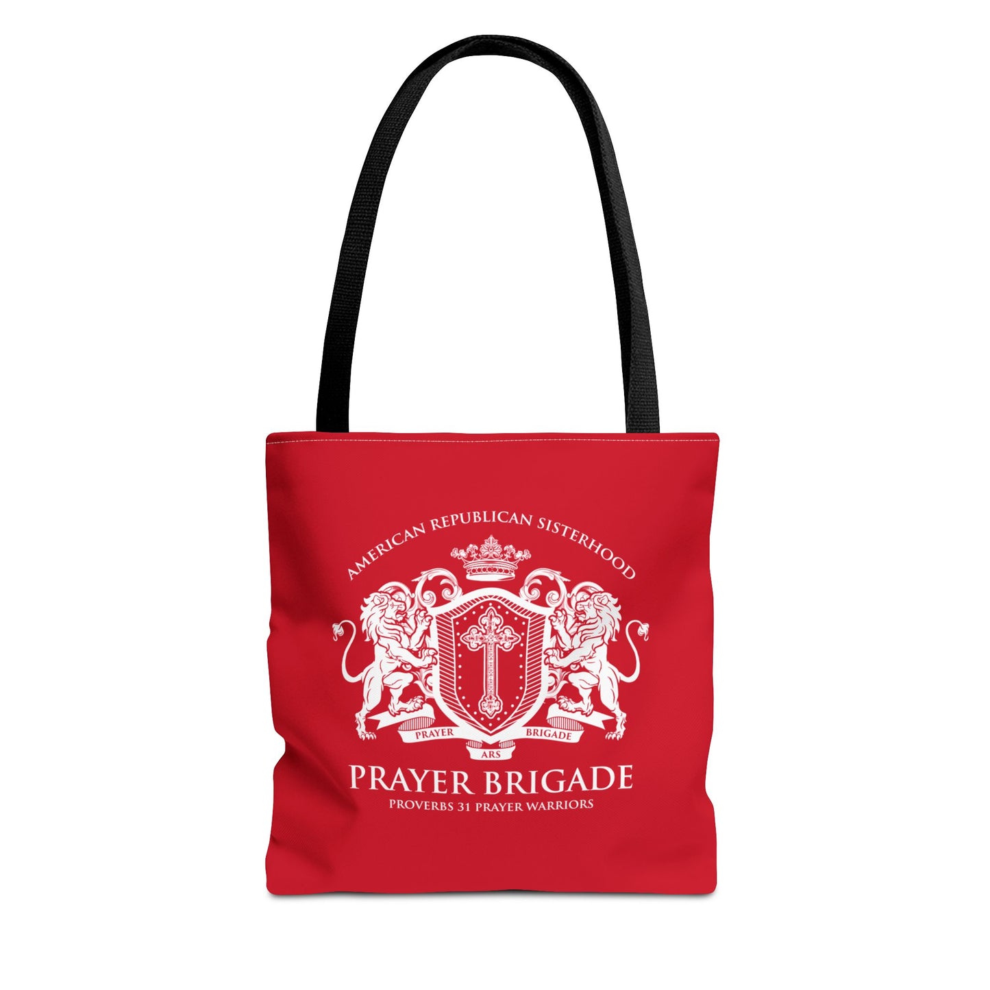 ARS Prayer Brigade Tote Bag (Dark Red with White Logo)