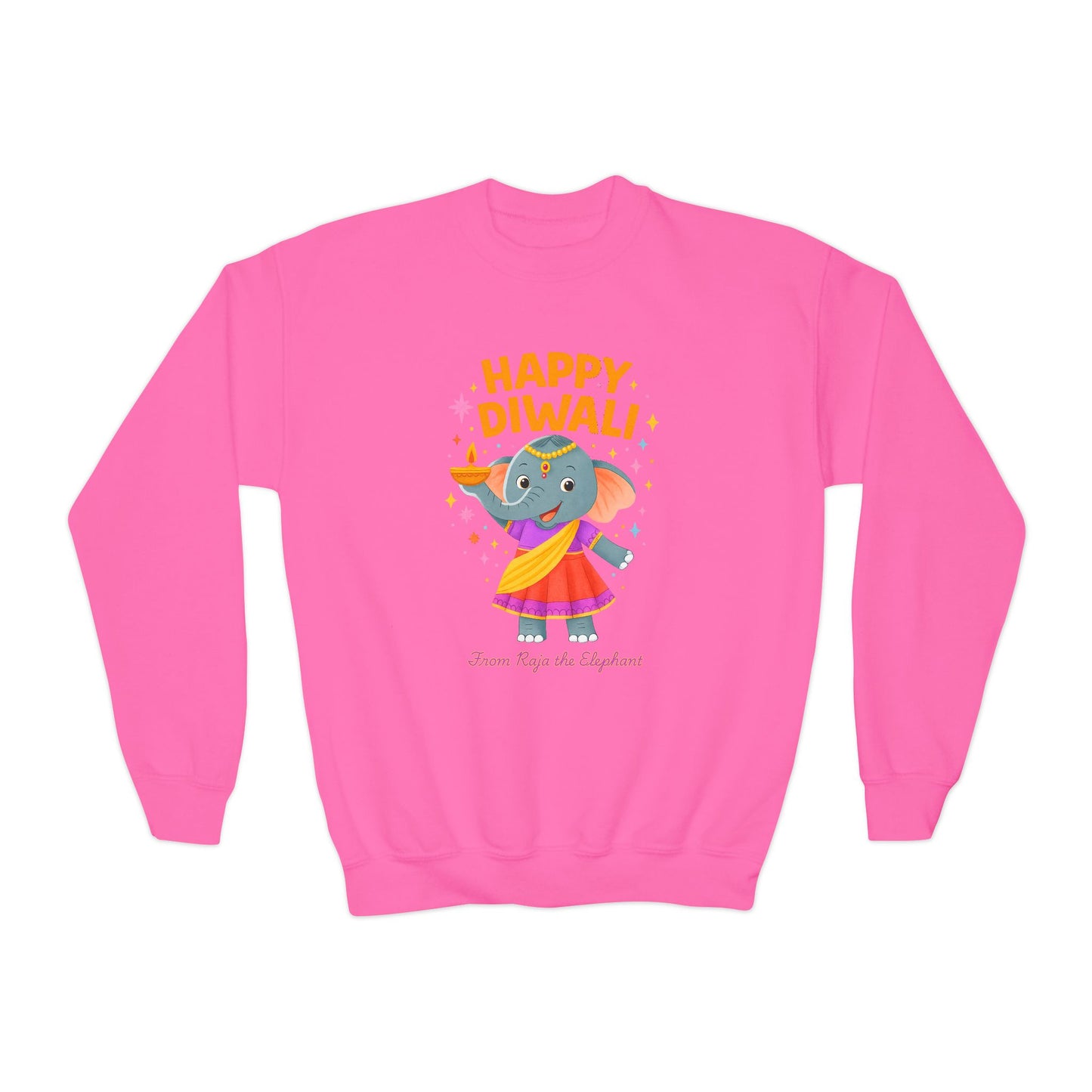 "Happy Diwali" from Raja the Elephant Girl's Sweatshirt