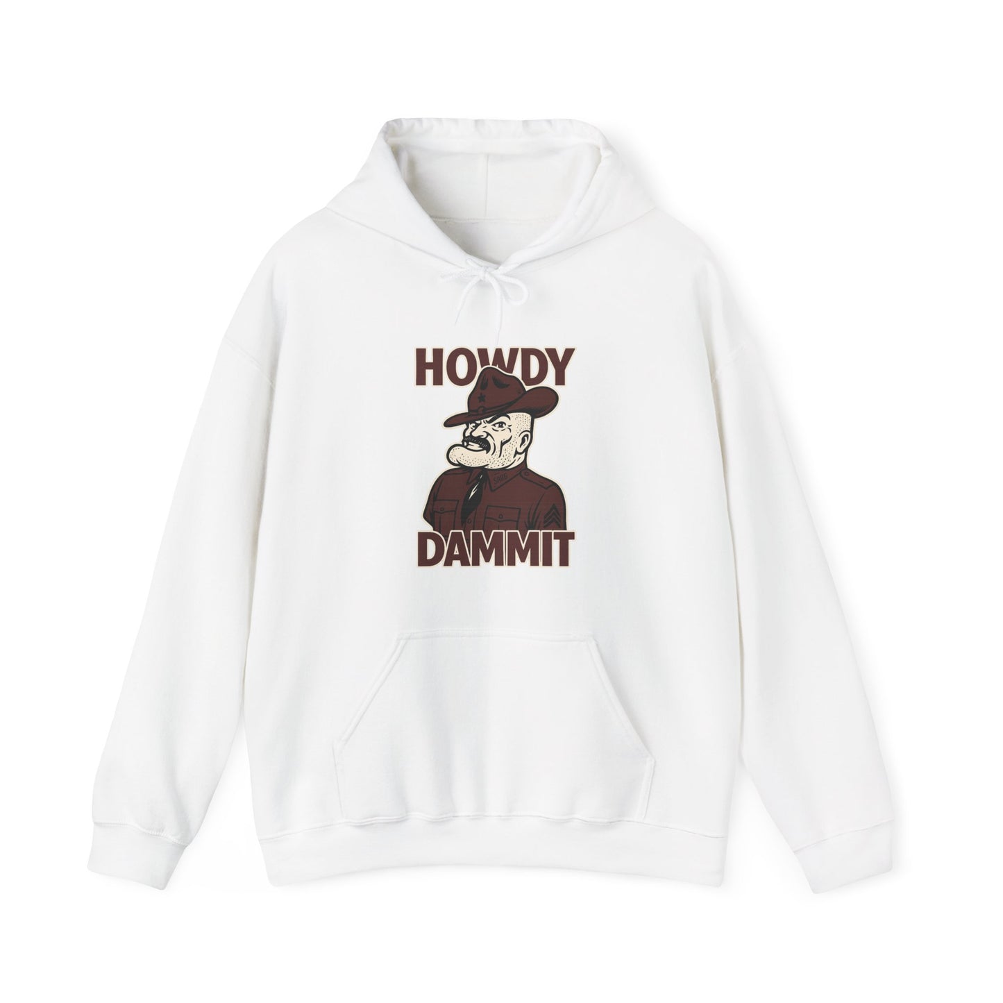 Howdy Dammit Men's Hoodie (Aggie - Old Sarge Logo)