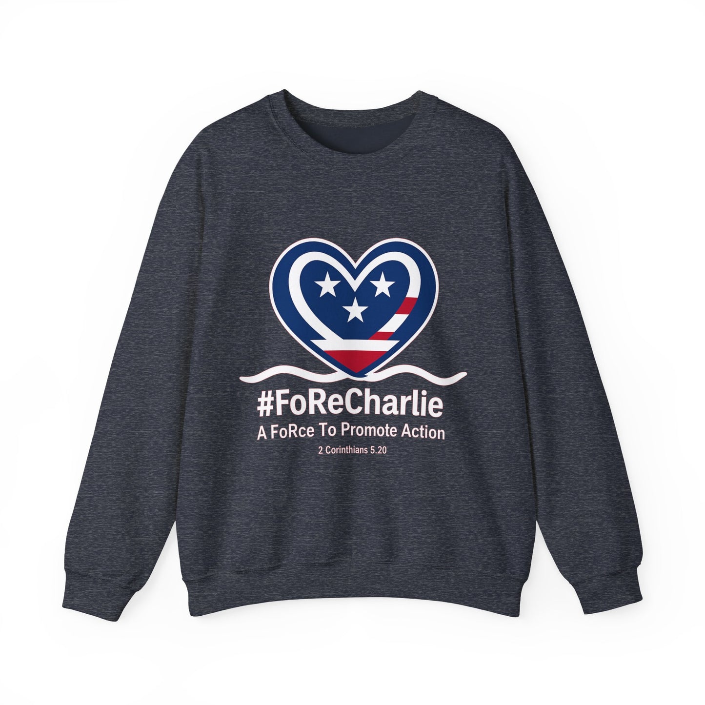 "FoRe Charlie" Ambassador Pageant Memorial Sweatshirt for Charlie (White Heart Logo)