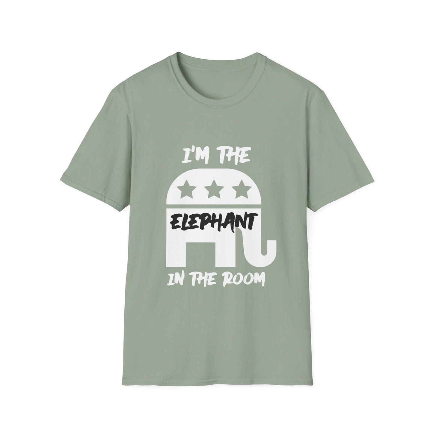 Elephant Women's Relaxed/Plus Tshirt (White/Black Logo) - Sweet Baby Jeez Teez