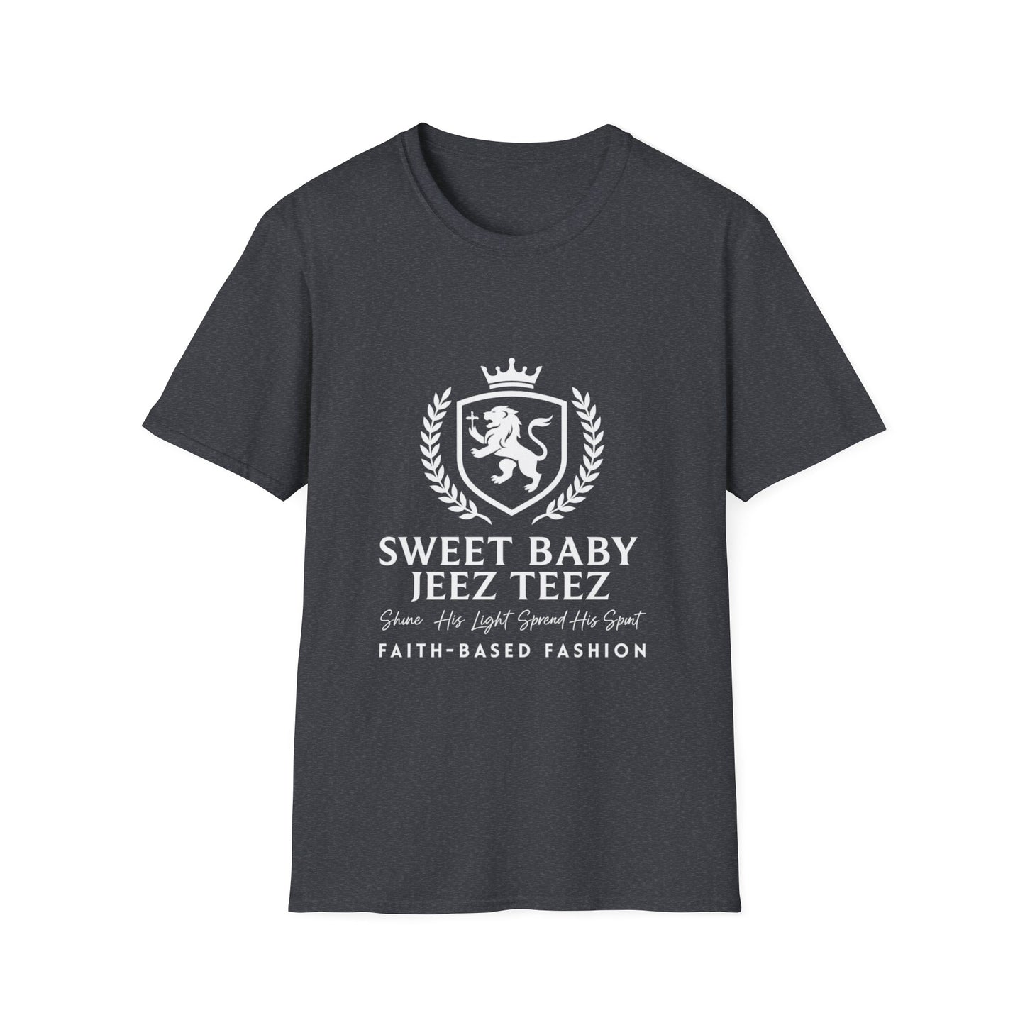 Sweet Baby Jeez Teez Faith-Based Fashion Softstyle T-Shirt (White Logo)