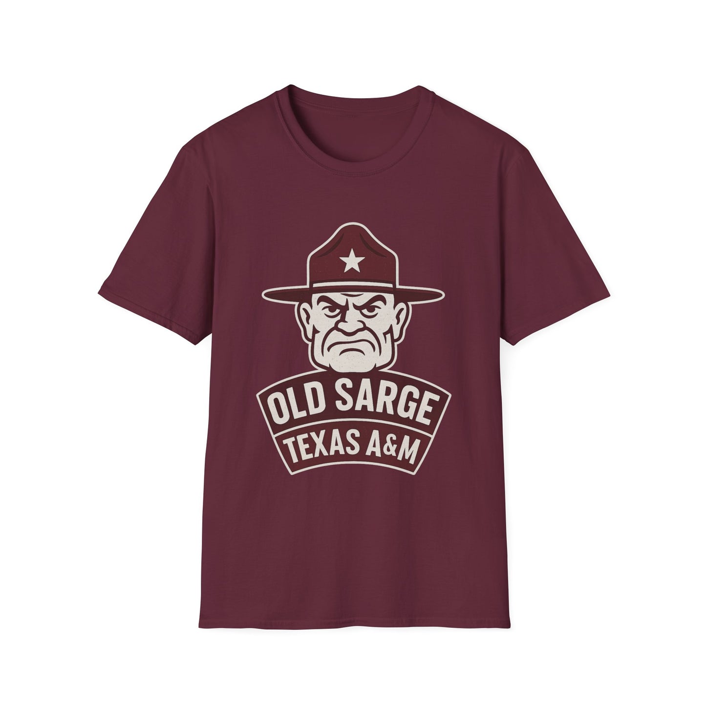 Texas A&M Old Sarge Unisex Softstyle T-Shirt - Sweet Baby Jeez Teez