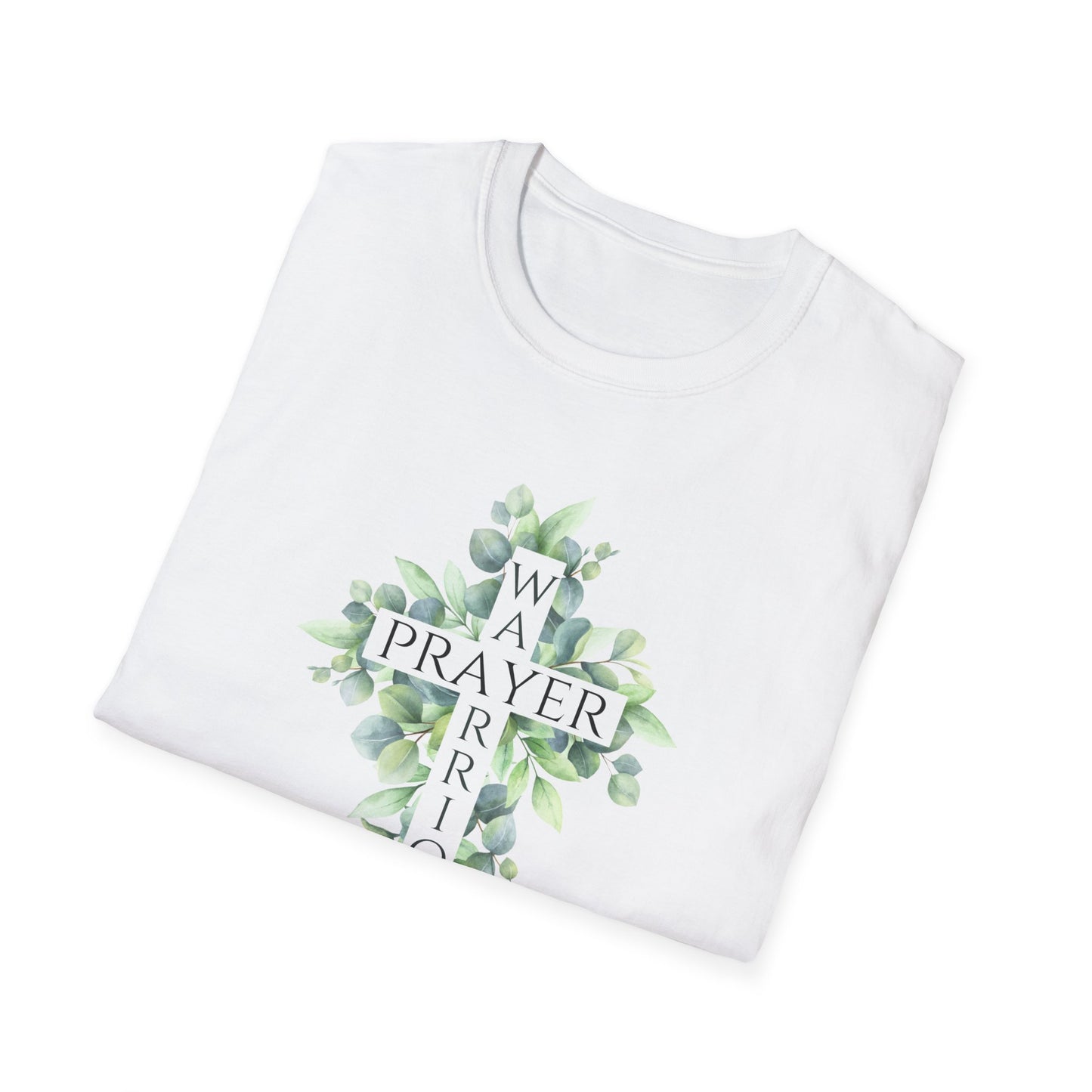 Prayer Warrior Women's Relaxed/Plus Tshirt (Leaves Logo) - Sweet Baby Jeez Teez