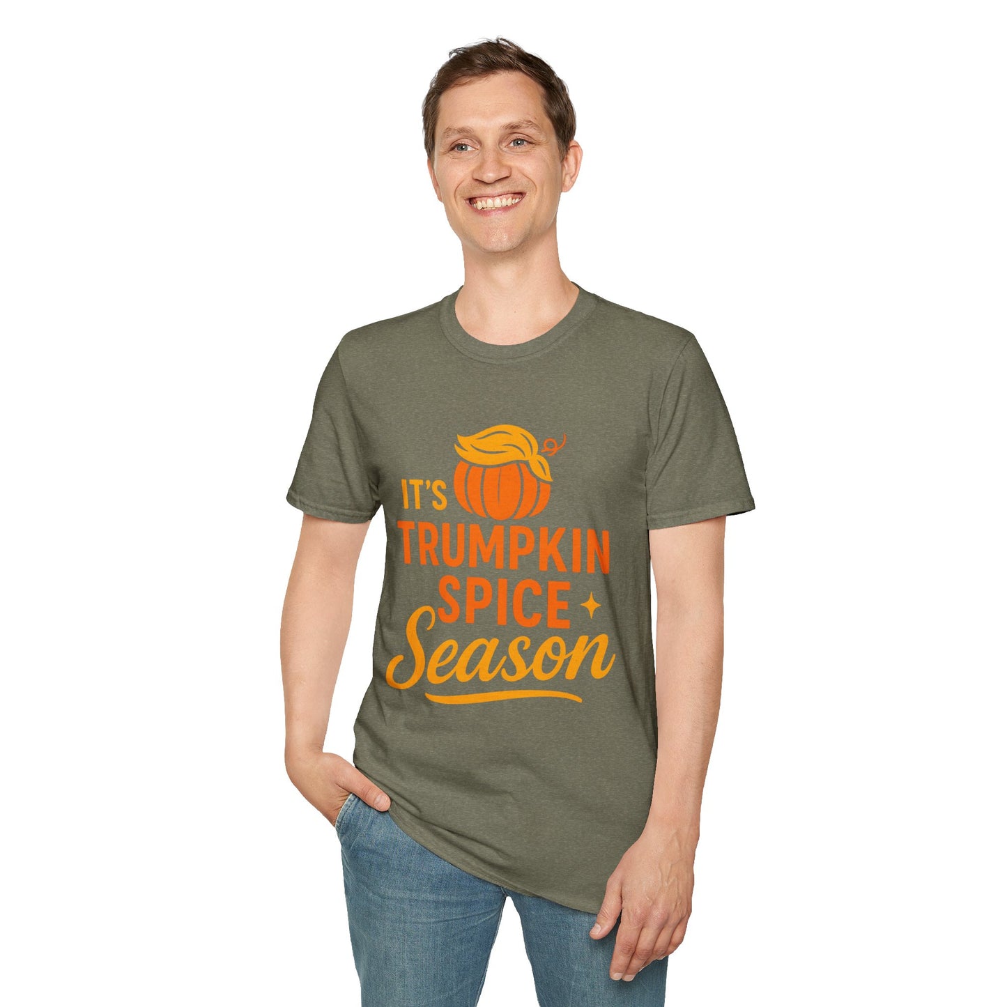 TRUMP-kin Spice Season Unisex Softstyle Tshirt - Sweet Baby Jeez Teez
