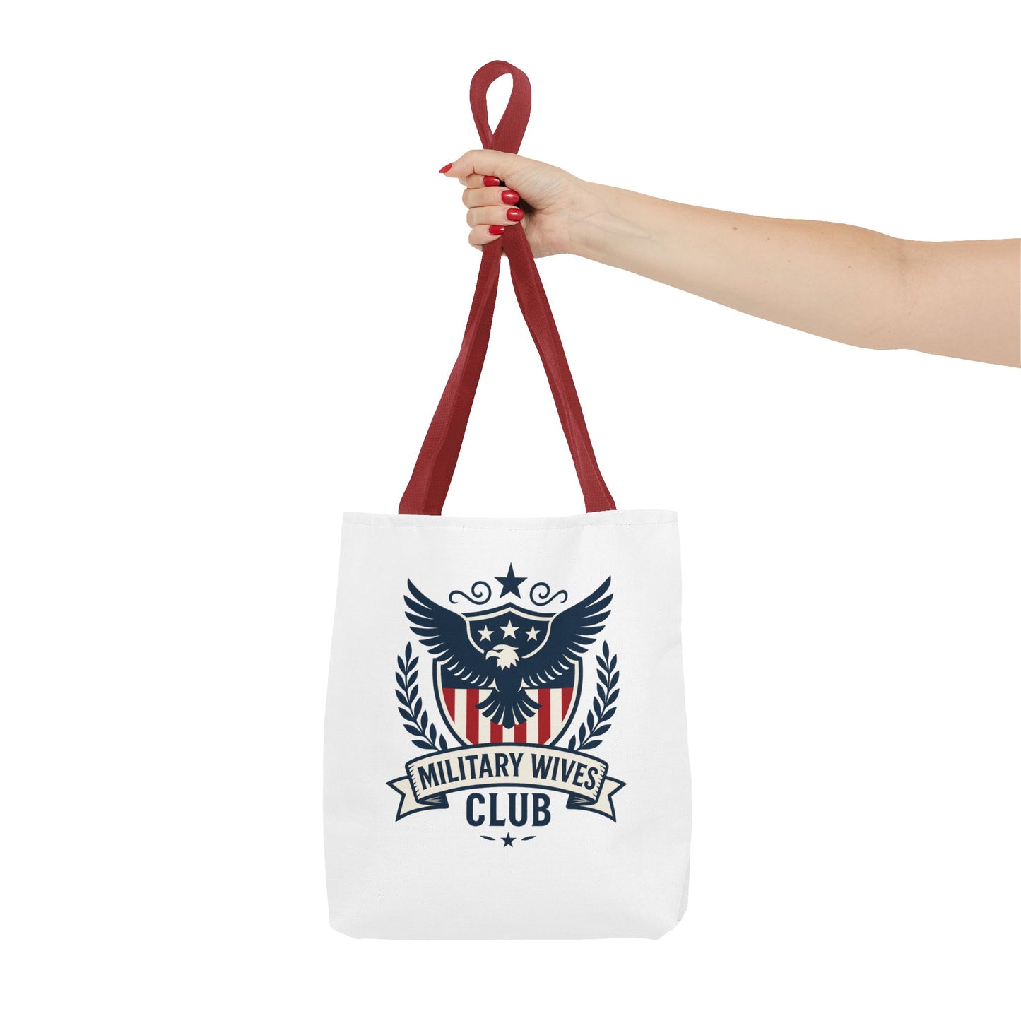 Military Wives Club Tote Bag (White with Choice of Handles)