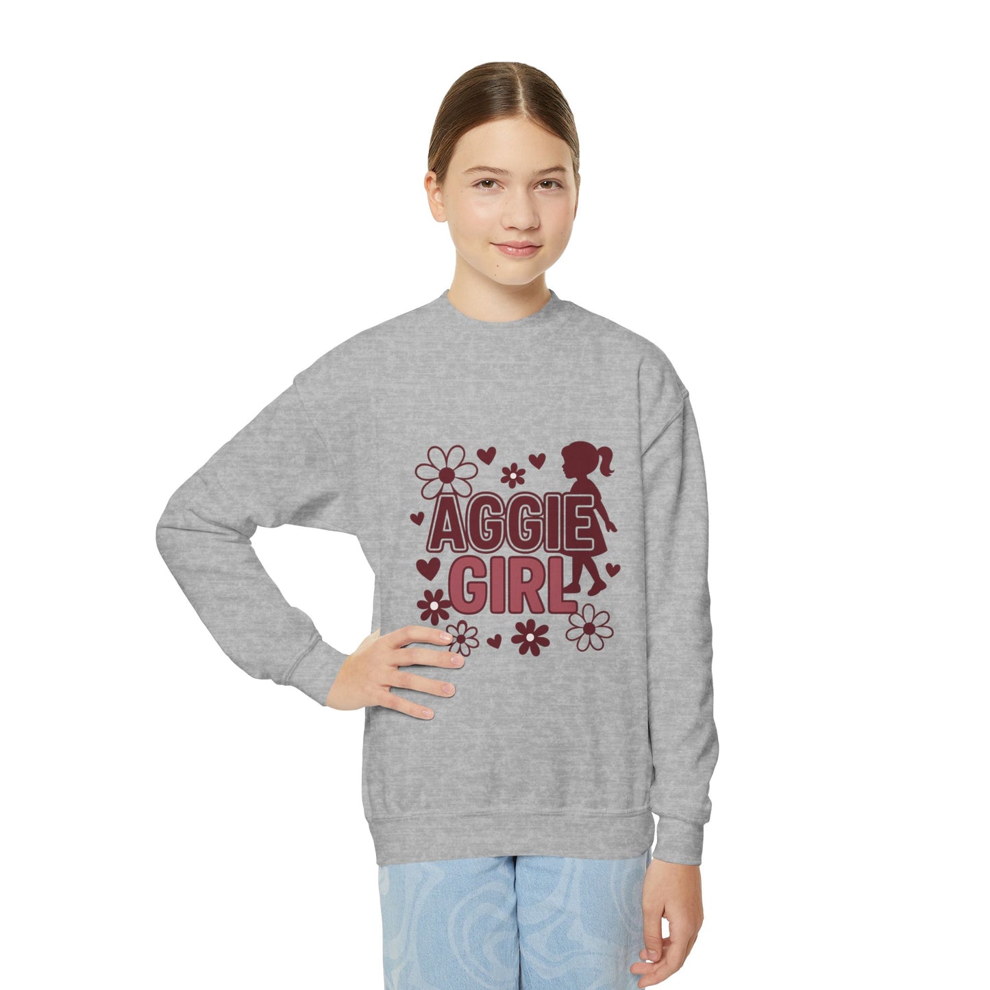 "Aggie Girl" Texas A&M Kids Sweatshirt - Sweet Baby Jeez Teez