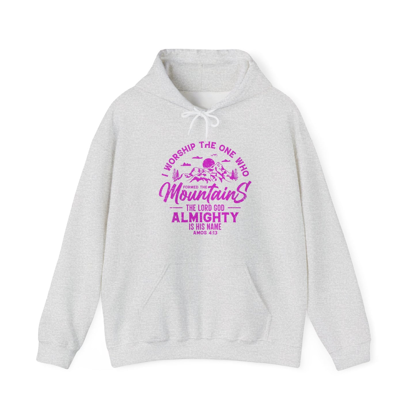 Mountains Women's Relaxed Hoodie (Hot Pink Logo)