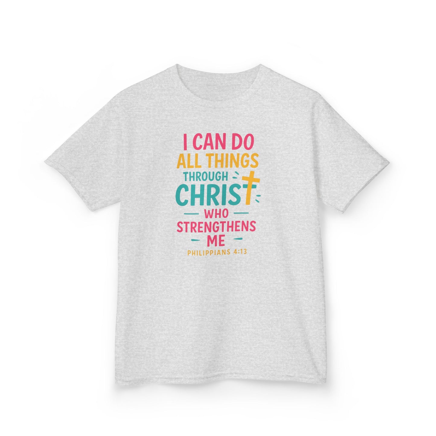 "I Can Do All Things Through Christ" Bible Verse Girls Tshirt