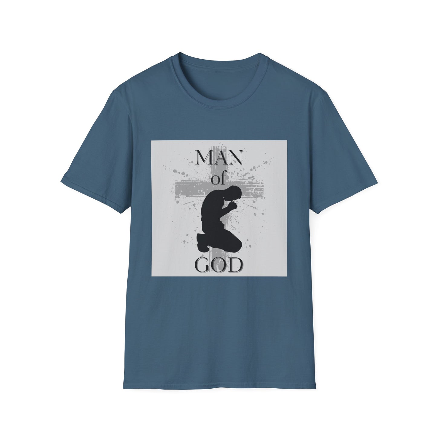 Man of God Men's Tshirt (Gray Logo) - Sweet Baby Jeez Teez