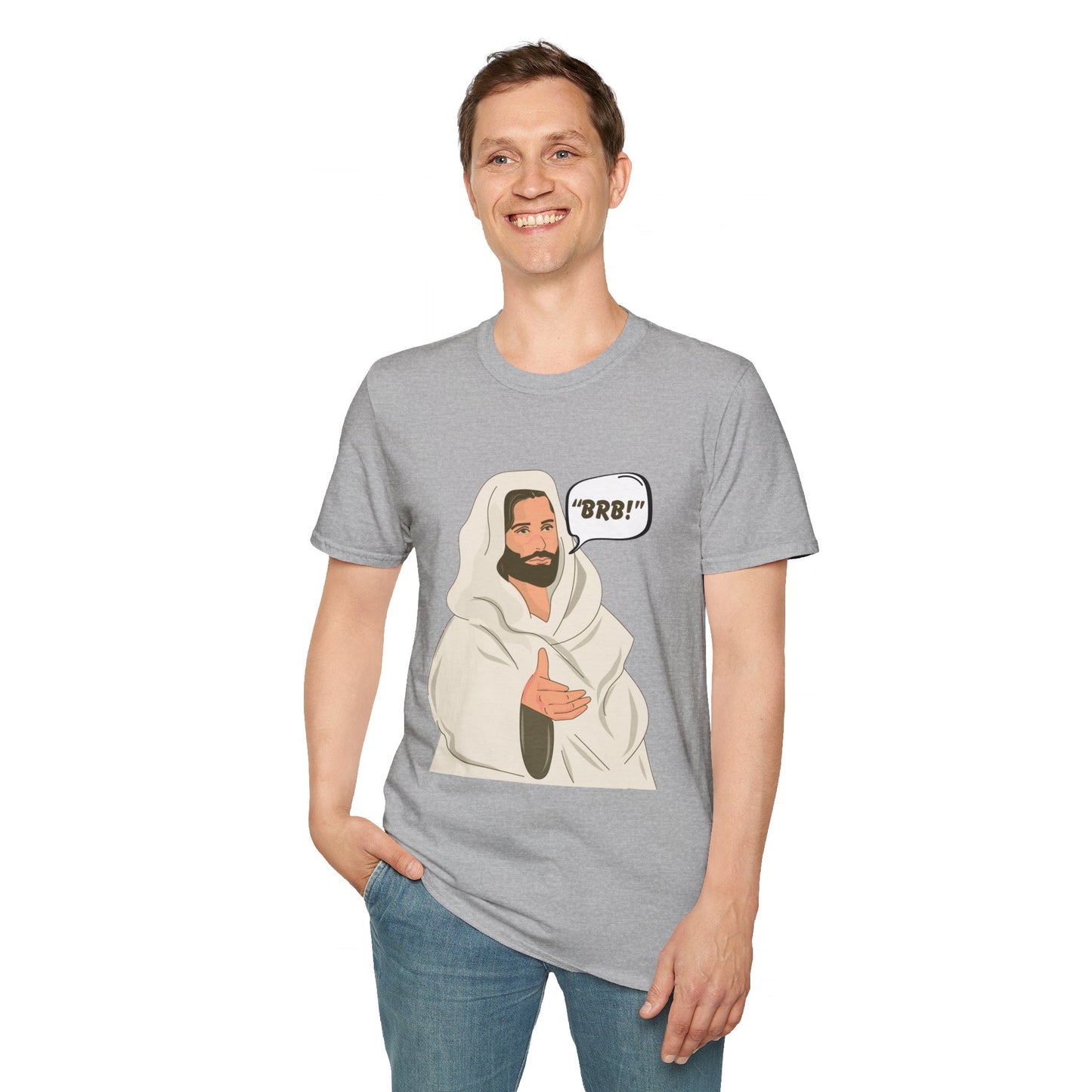 "BRB" Men's Tshirt (Cartoon Logo) - Sweet Baby Jeez Teez