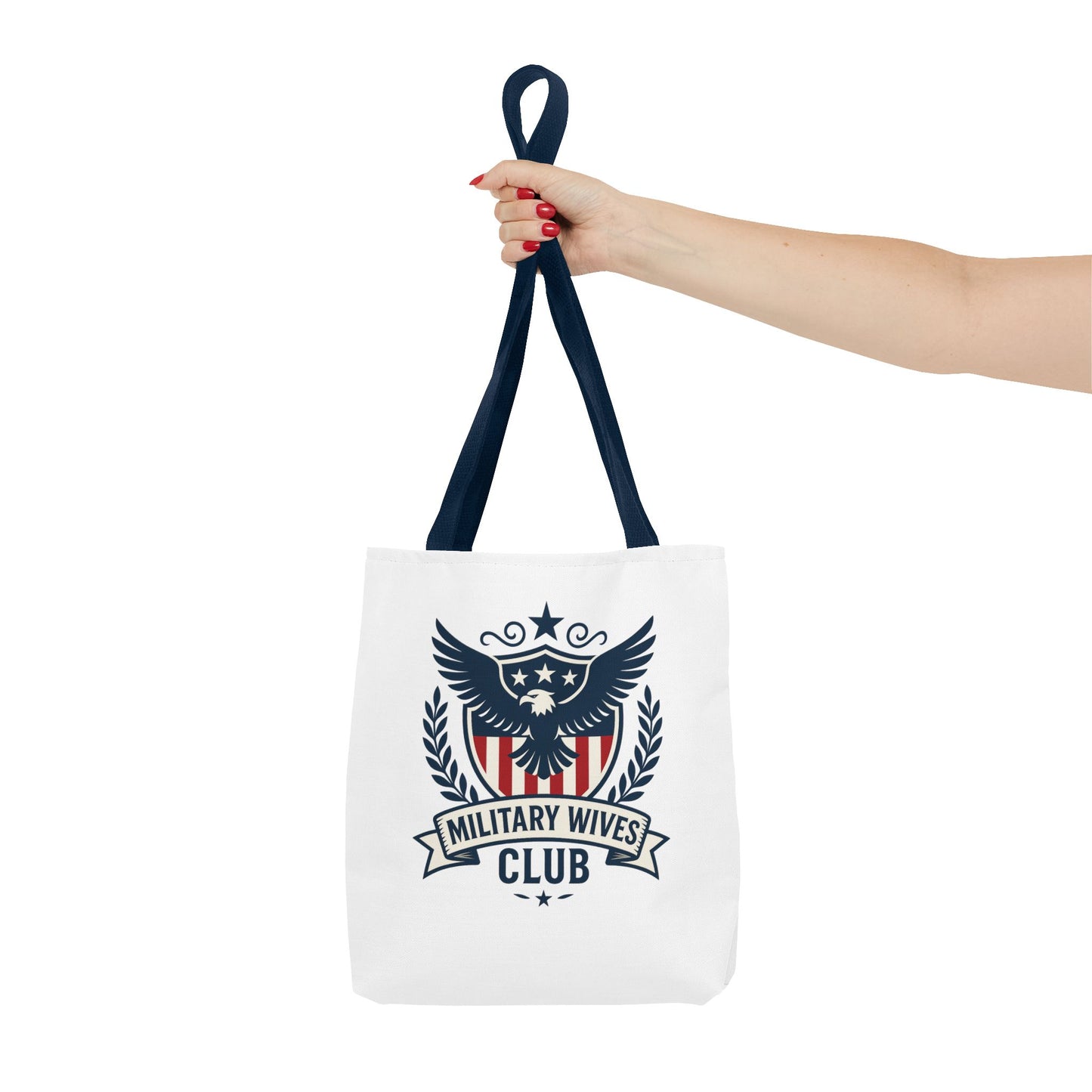 Military Wives Club Tote Bag (White with Choice of Handles)