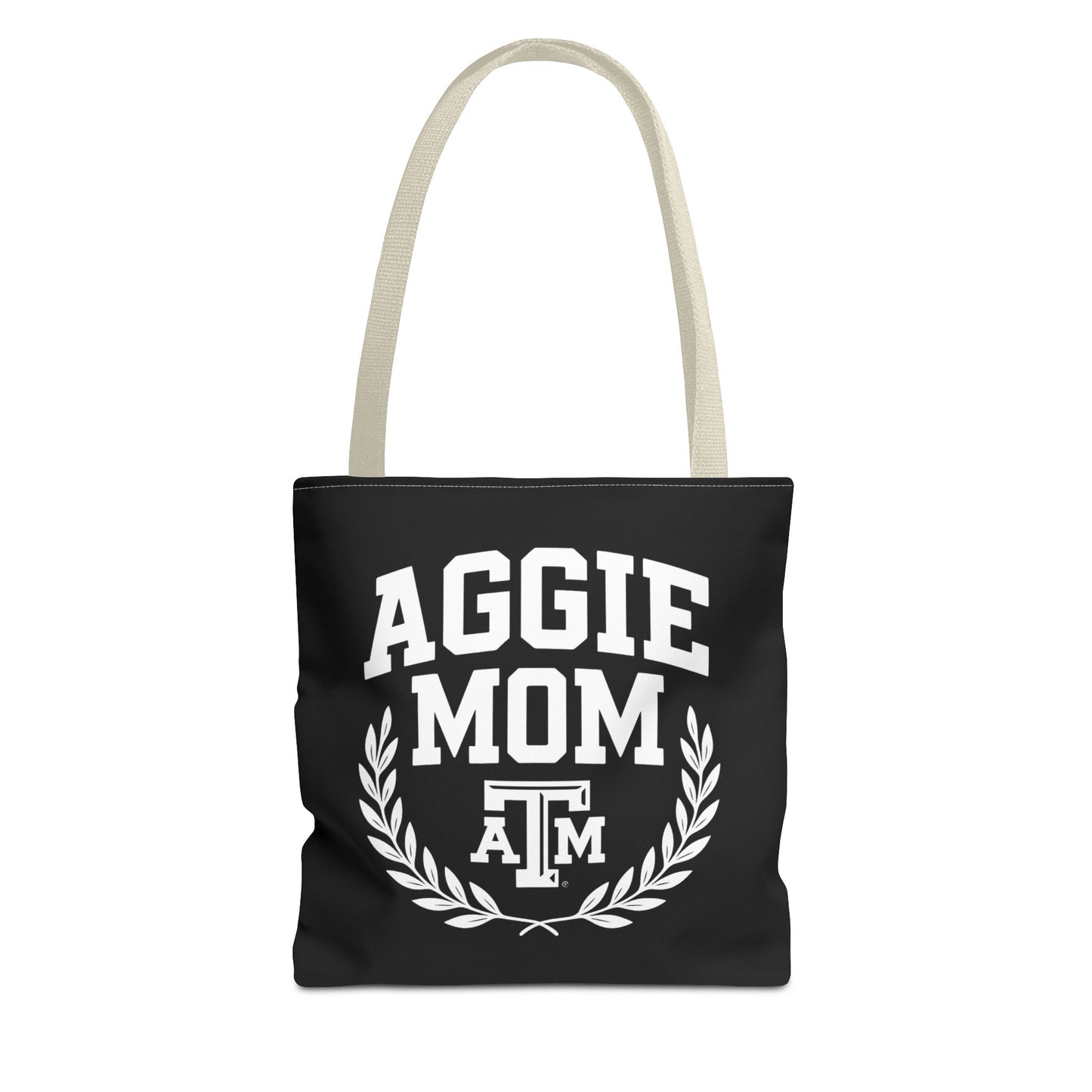 "Aggie Mom" Tote Bag - Multiple Sizes, Different Color Straps - Sweet Baby Jeez Teez