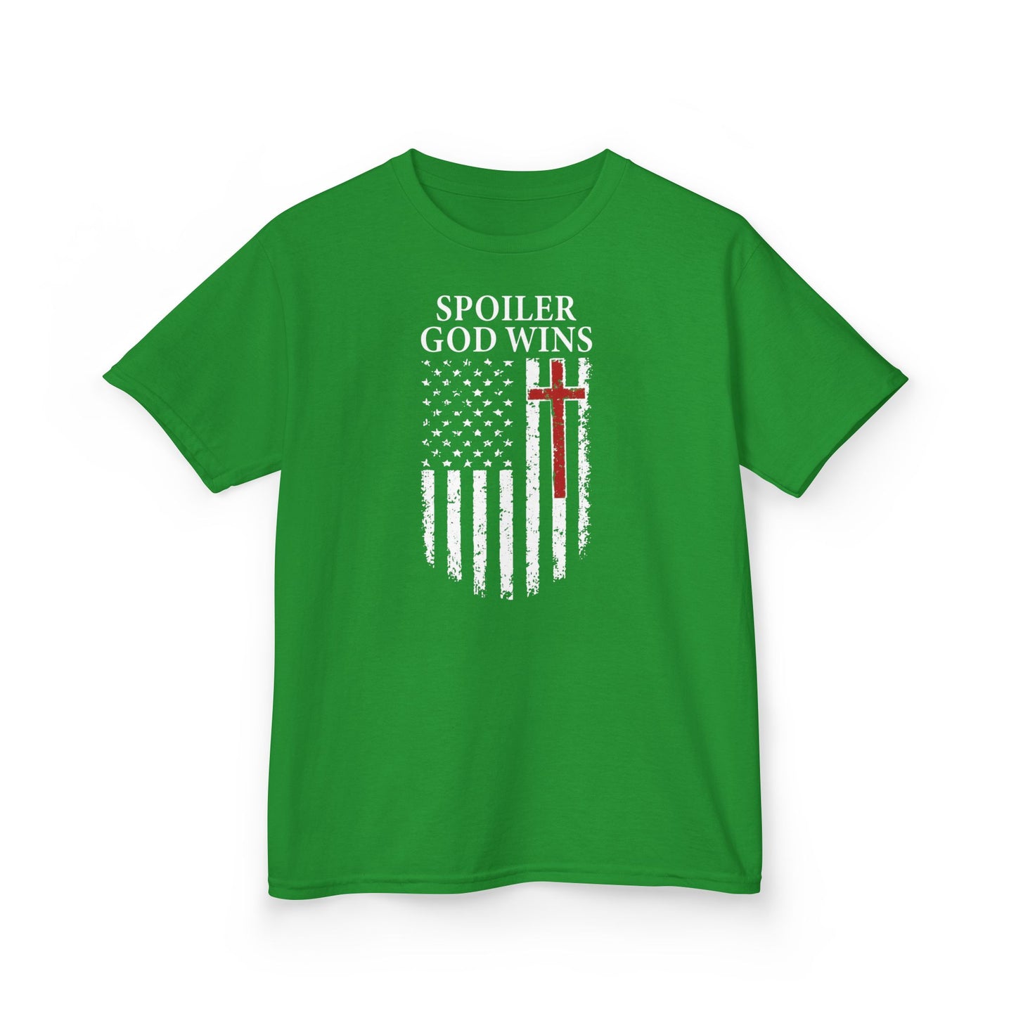 "Spoiler God Wins" Christian Kids Softstyle T-Shirt