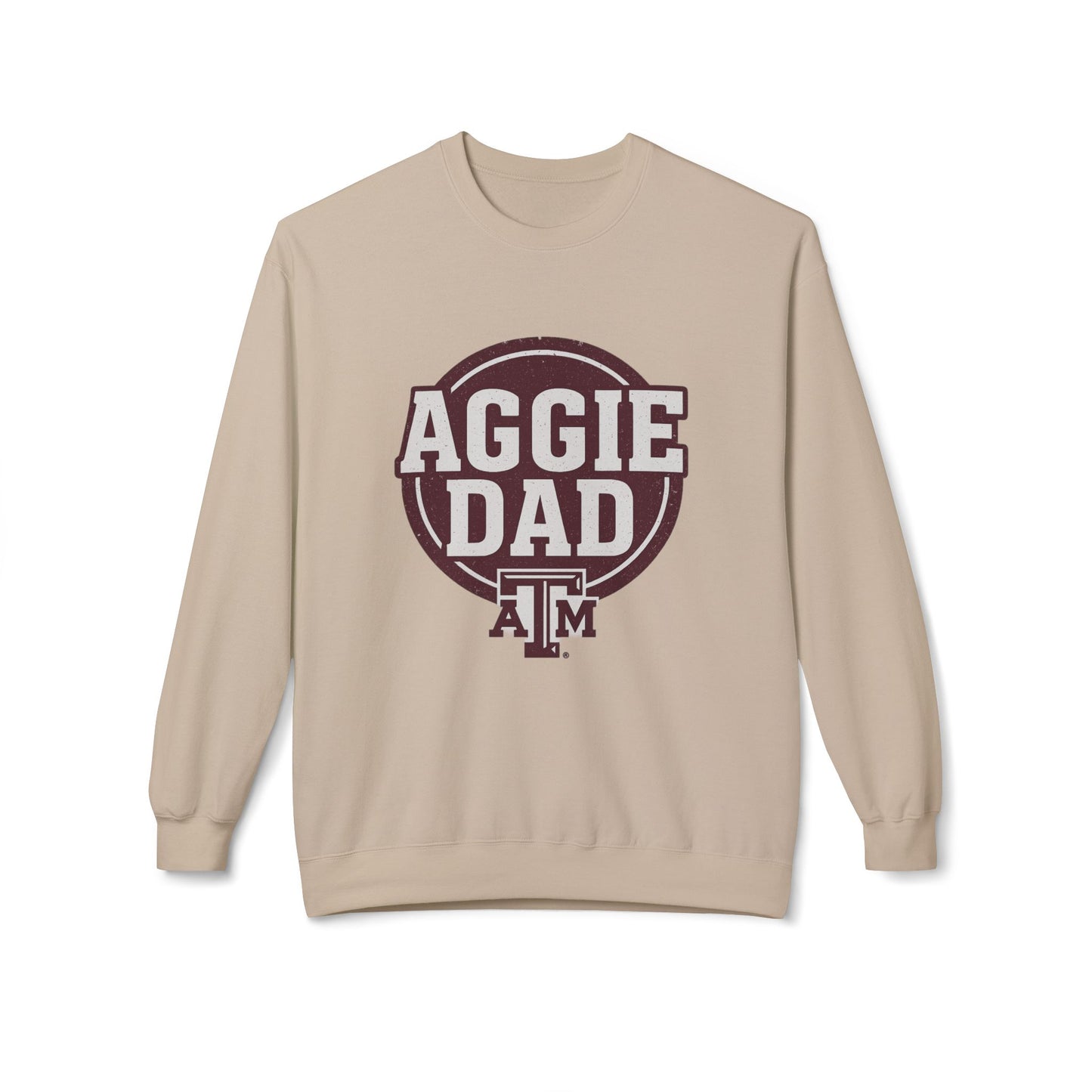 Aggie Dad Texas A&M Midweight Fleece Crewneck Sweatshirt - Sweet Baby Jeez Teez
