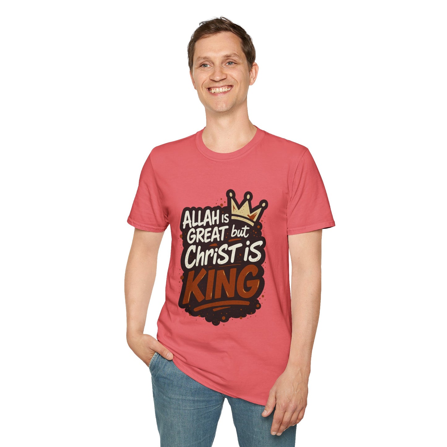 Christ is King Unisex Softstyle Tshirt (Great 2 Logo)