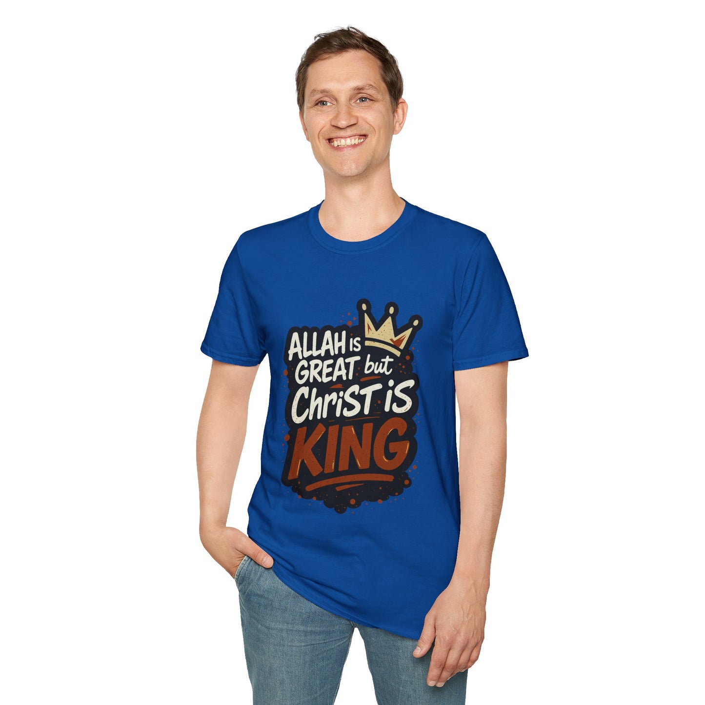 Christ is King Unisex Softstyle Tshirt (Great 2 Logo)