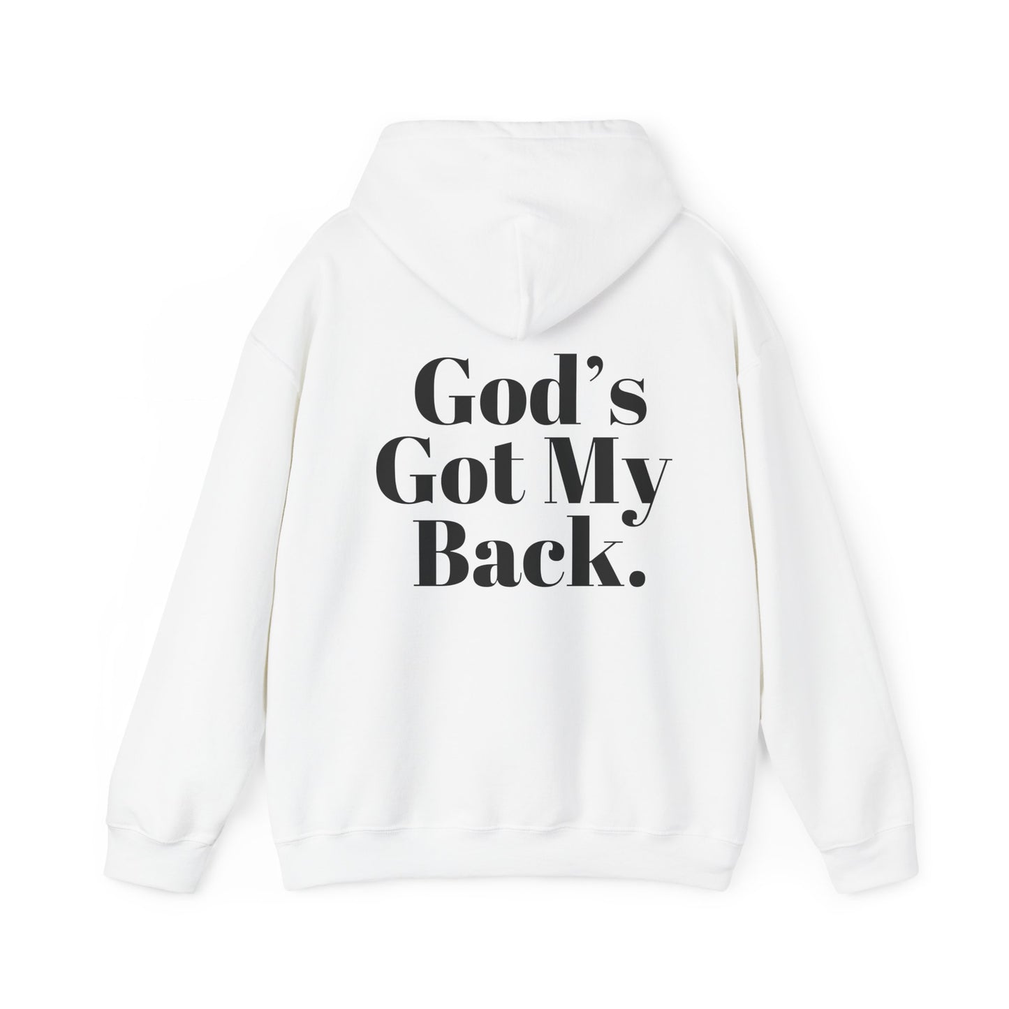 God's Got My Back Men's Hoodie (Black Logo) - Sweet Baby Jeez Teez
