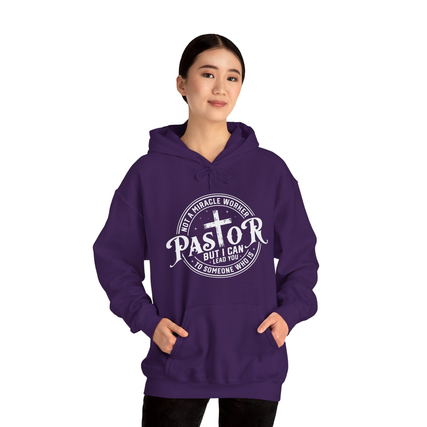 Pastor Women's Relaxed Hooded Sweatshirt (White Logo) - Sweet Baby Jeez Teez