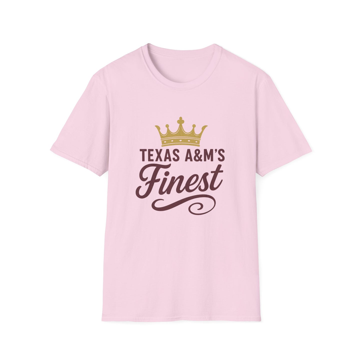 Texas A&M's Finest Unisex Softstyle T-Shirt (Crown Logo) - Sweet Baby Jeez Teez