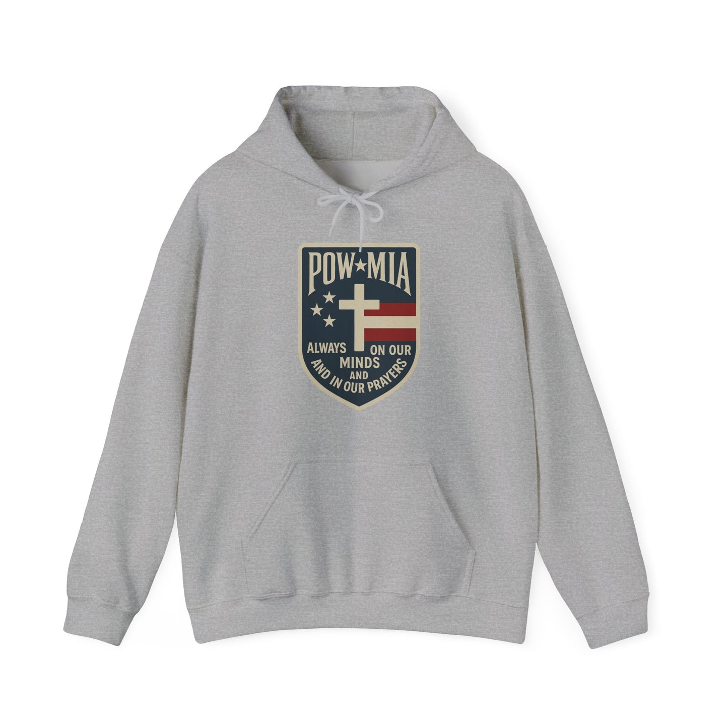 "POW MIA Thoughts & Prayers" Veteran's Tribute Military Hoodie Sweatshirt