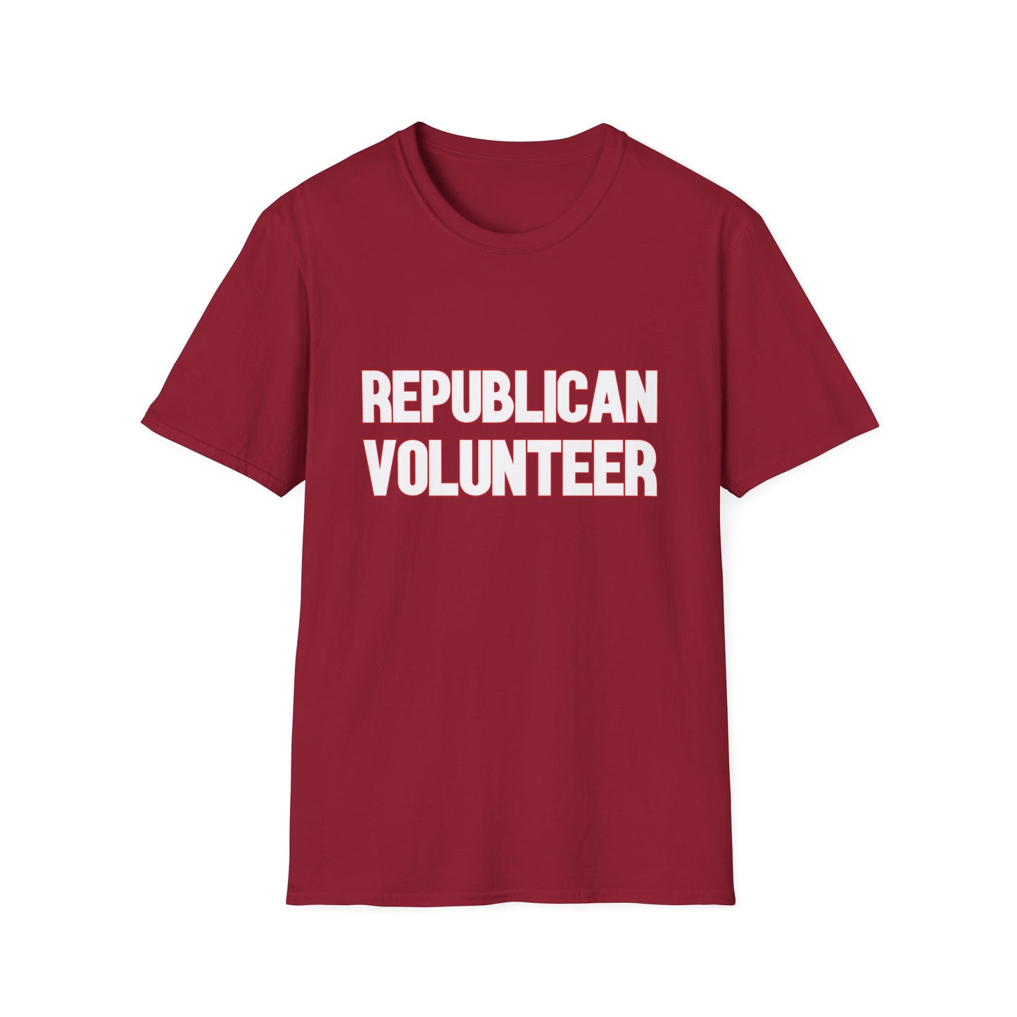 Republican Volunteer Unisex Tshirt (White/Red Logo) - Sweet Baby Jeez Teez