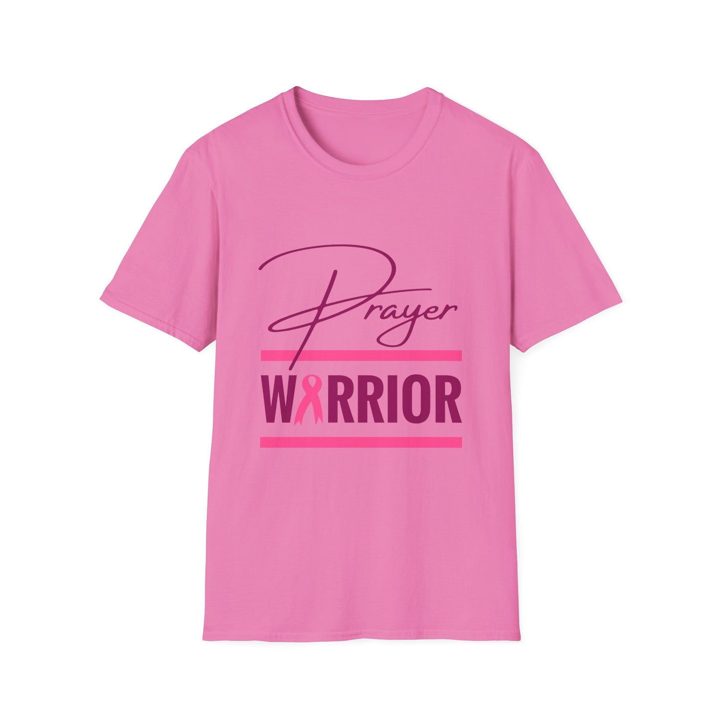 Prayer Warrior Breast Cancer Women's Relaxed/Plus Tshirt (Pink Logo) - Sweet Baby Jeez Teez