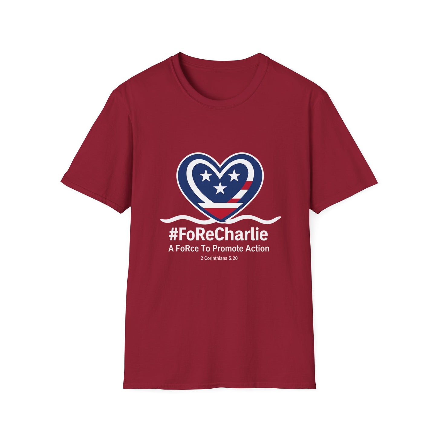 "FoRe Charlie" Ambassador Pageant Memorial Tshirt of Charlie (White Heart Logo)