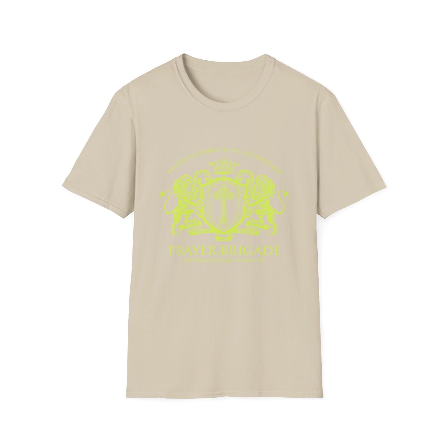 ARS Prayer Brigade Women's Relaxed/Plus Tshirt (Chartreuse Logo)