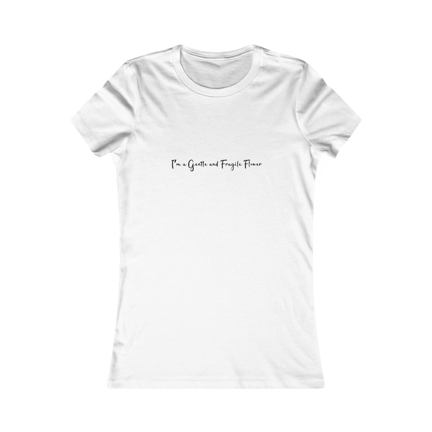 Fragile Flower Womens Fitted Tshirt (FP Black Logo) - Sweet Baby Jeez Teez